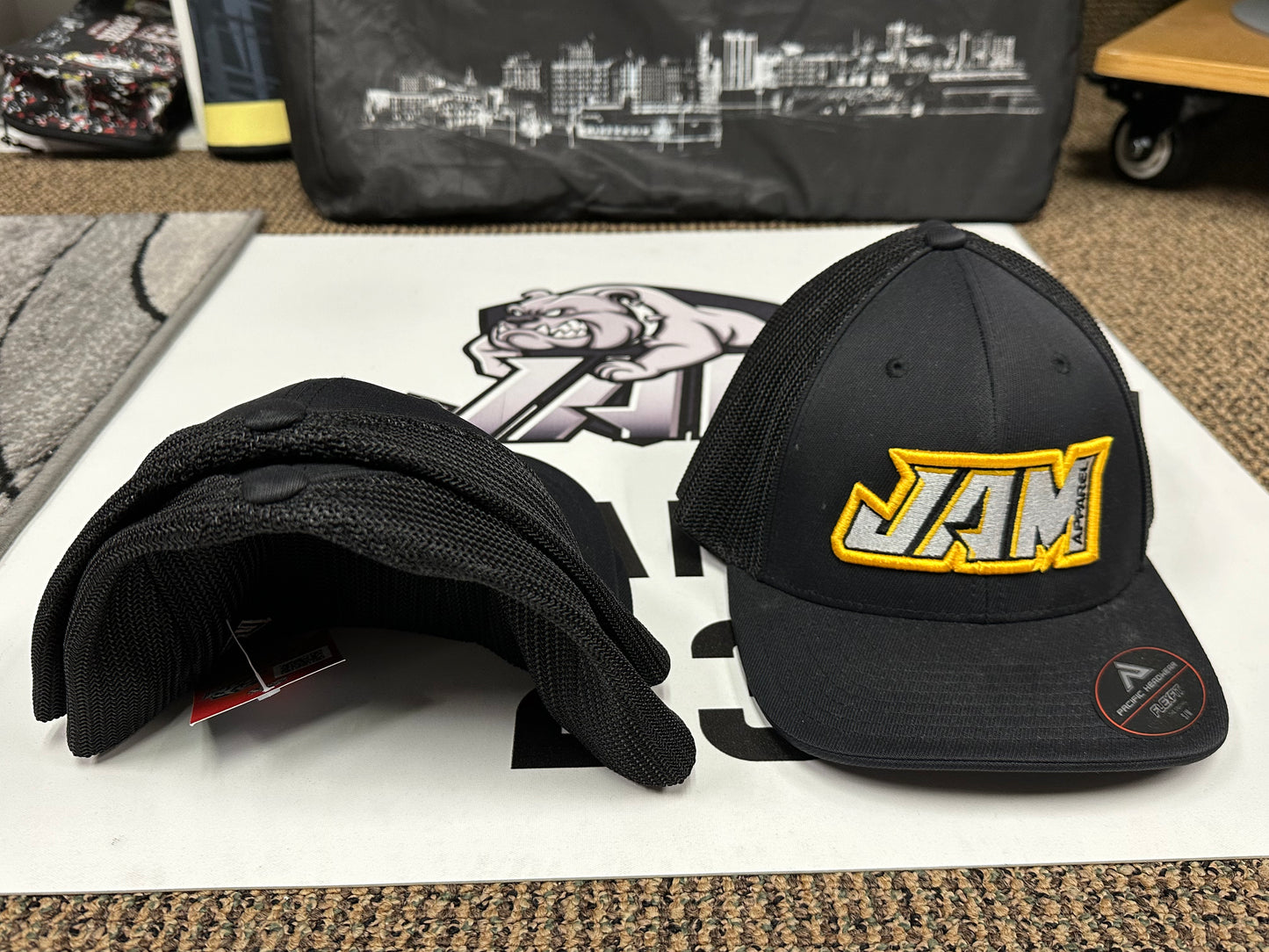 JAM FlexFit 3D Embroidered Hat - Yellow Logo