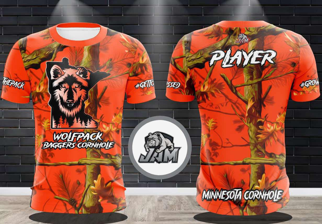 (NEW)Wolfpack Baggers Hunters Orange Edition Performance Drifit Jersey