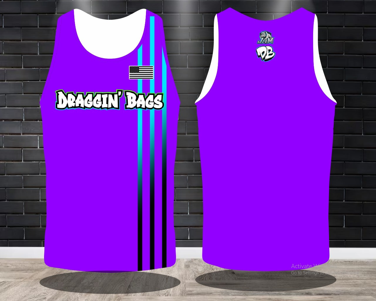 Draggin Bags 2024 Clean - Ladies Racerback Tank or Unisex Tank Top - Purple