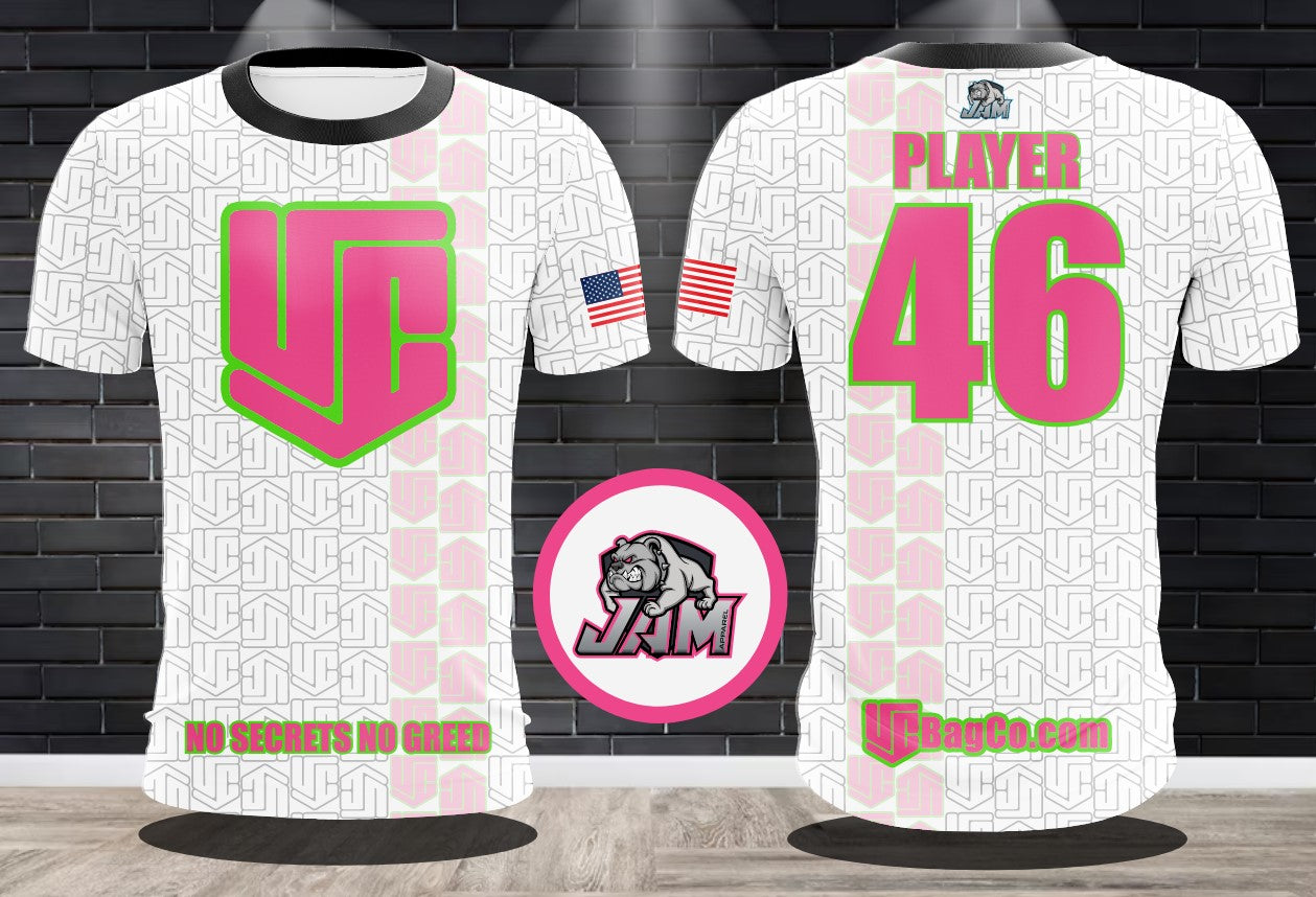 (NEW)Underworld Cornhole Symmetry Design Performance Drifit Jersey(s) - White Out