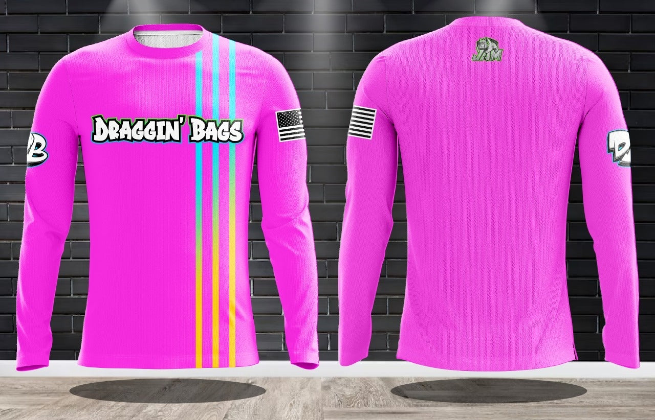 (NEW)Draggin Bags 2024 Clean Edition Long Sleeve Jersey - Pink