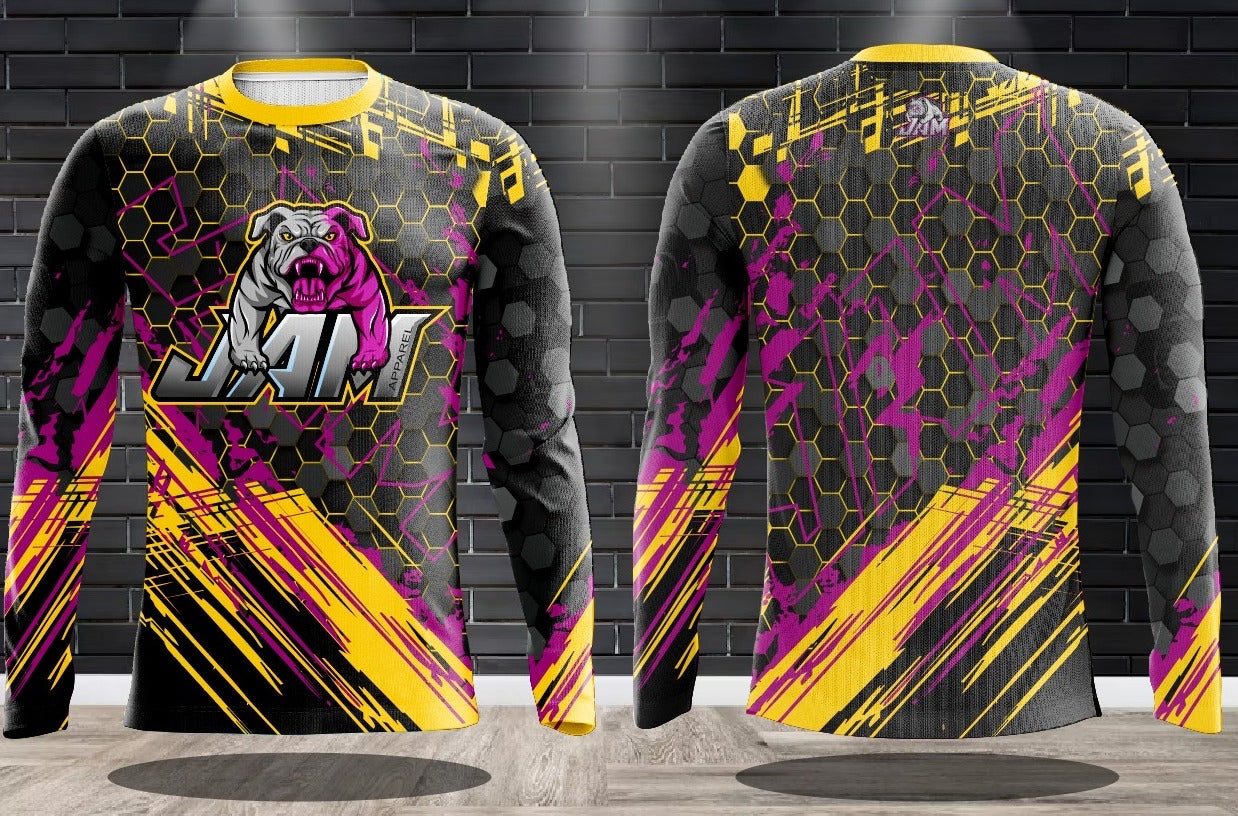 JAM Macho Man OG - Yellow/Purple Long Sleeve Jersey