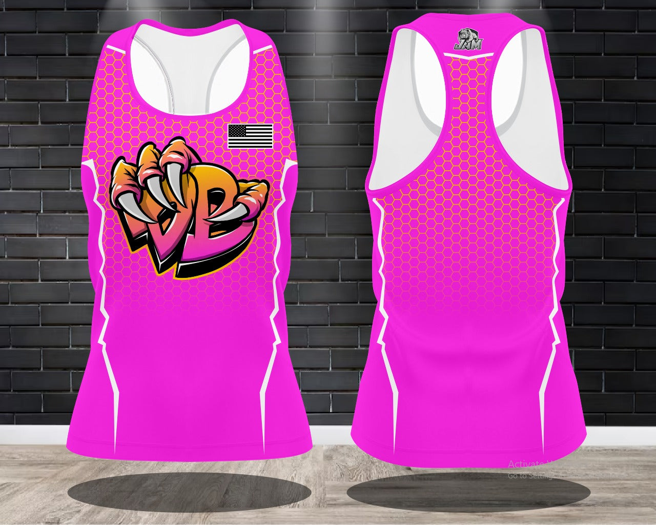 Draggin Bags Draggin Claw - Ladies Racerback Tank or Unisex Tank Top - Pink