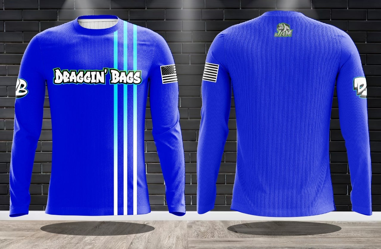 (NEW)Draggin Bags 2024 Clean Edition Long Sleeve Jersey - Blue