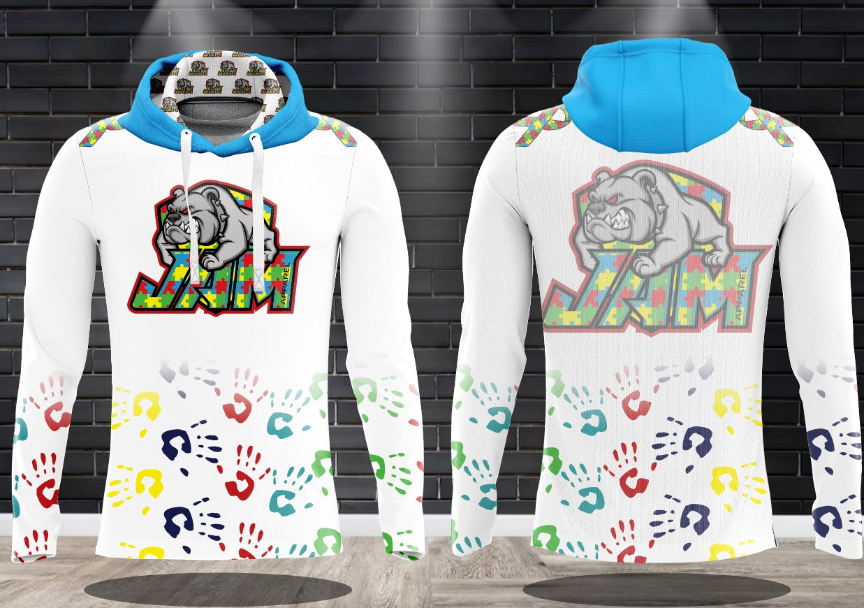 (NEW)JAM Autism Awareness Performance Drifit Hooded Longsleeve Jersey