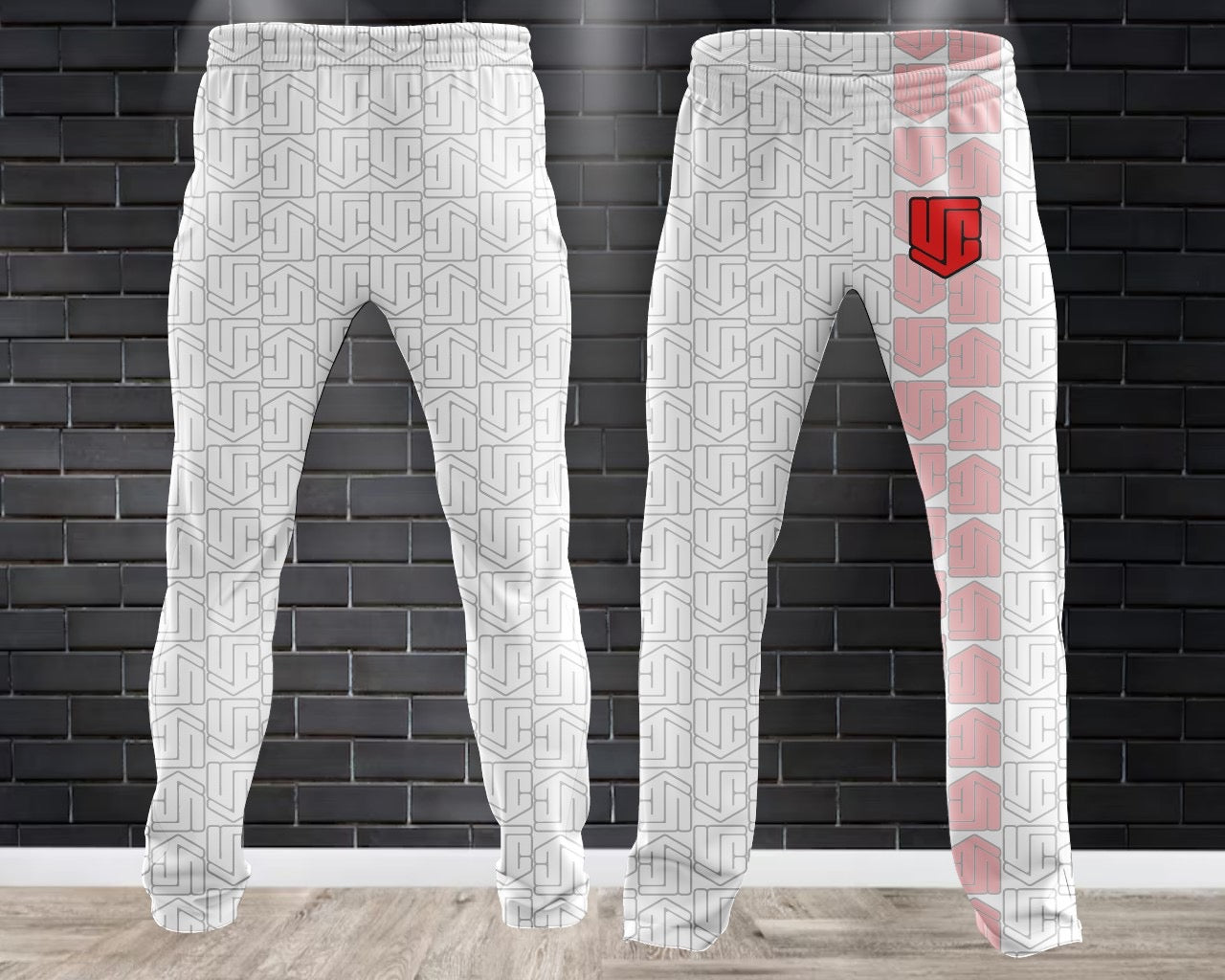 (NEW)Underworld Cornhole Symmetry Design Performance Fleece Lined Sweatpants - White Out