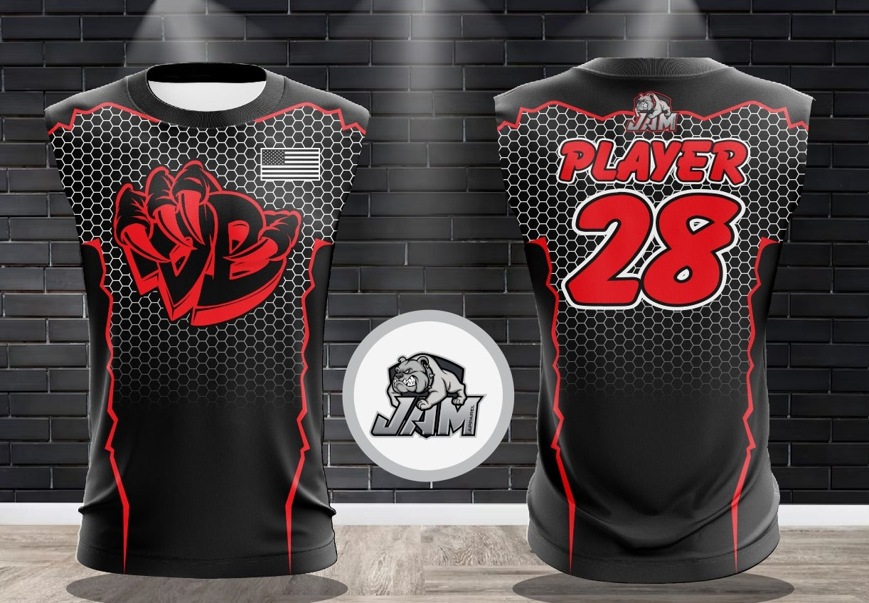 Draggin Bags Draggin Claw - Black Base Red/Black Claw Jersey or Cutoff