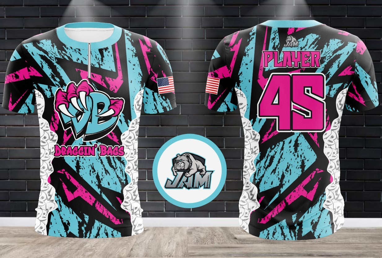 (NEW)Draggin Bags Identity Design Performance 1/4 Zip Jersey(s)