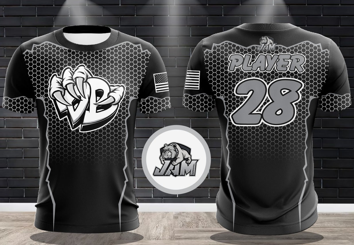 Draggin Bags Draggin Claw - Black Base White Out Claw Jersey or Cutoff