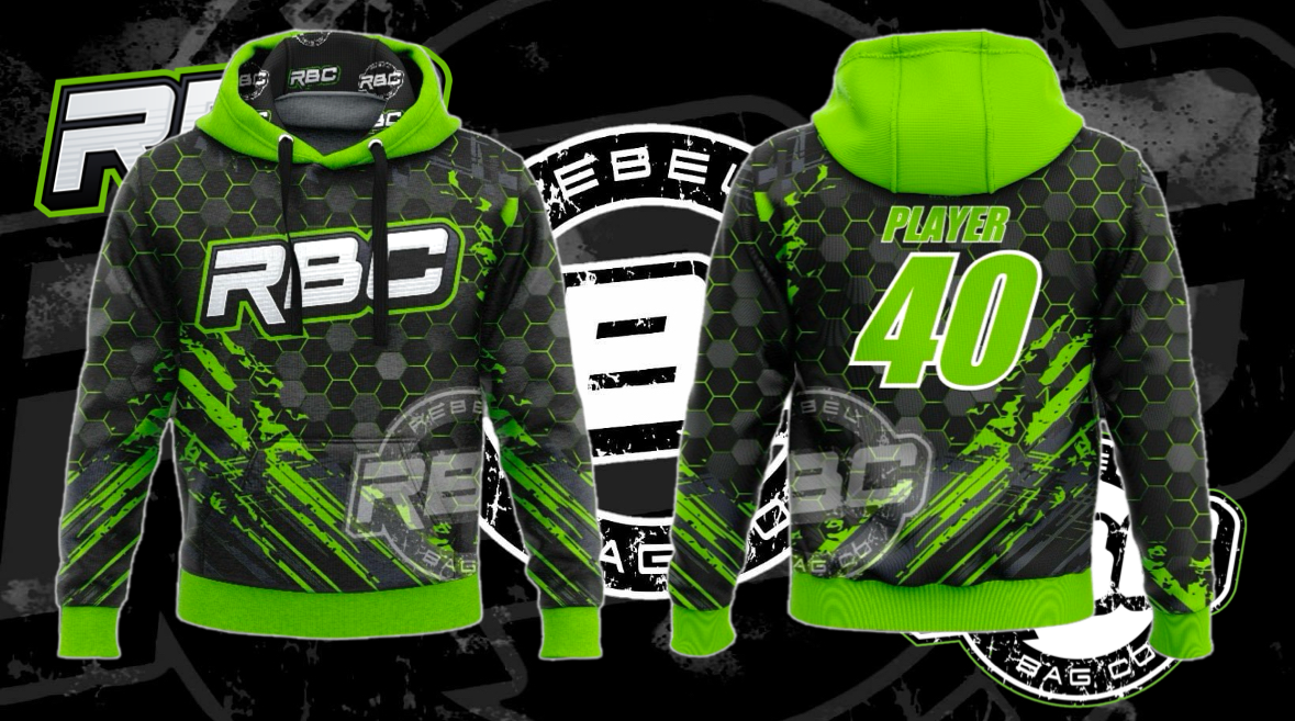 Rebel Bag Co. Honeycomb Hooded Performance Sweatshirt - Green/Black