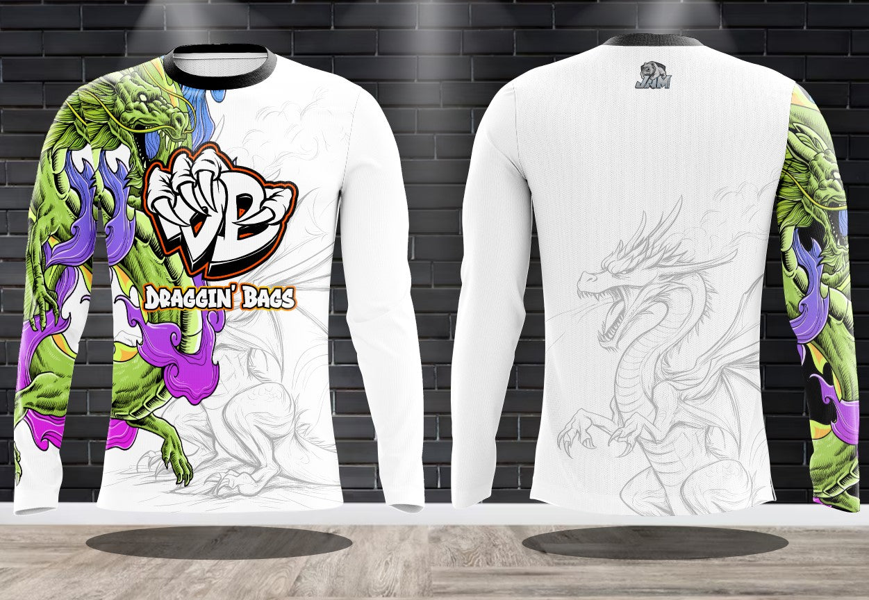 (NEW)Draggin Bags Summer Vibes Performance Drifit Long Sleeve Jersey - 4 Available Colorways