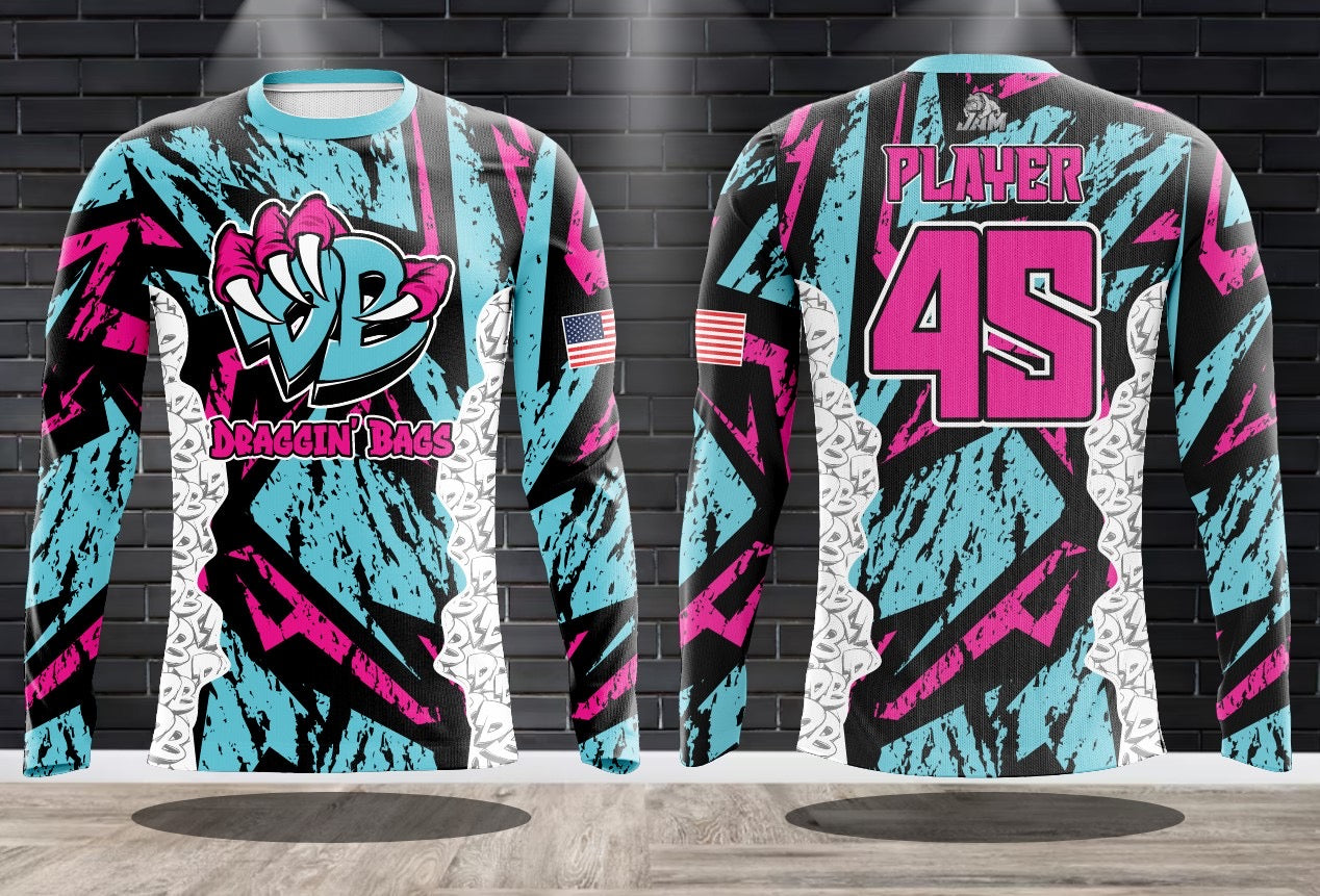 (NEW)Draggin Bags Identity Design Performance Long Sleeve Jersey(s)