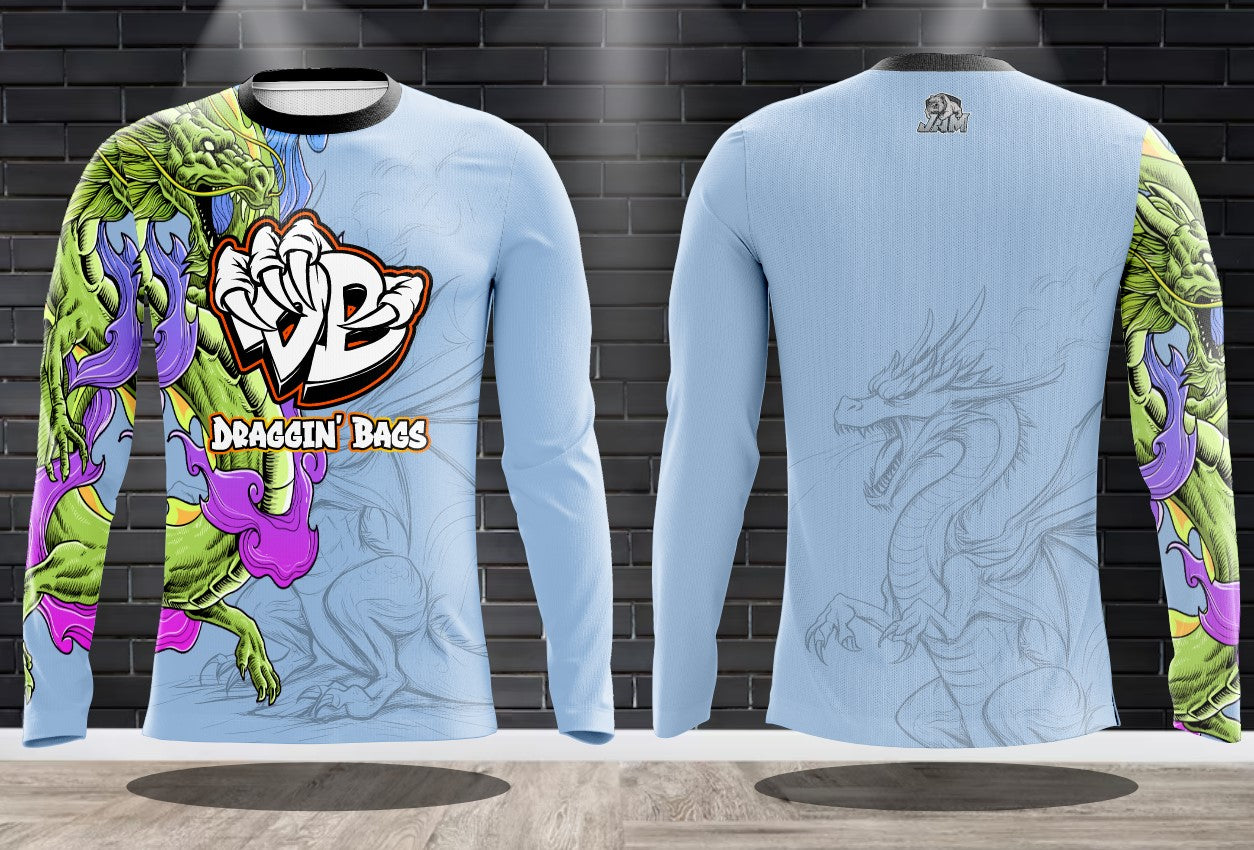 (NEW)Draggin Bags Summer Vibes Performance Drifit Long Sleeve Jersey - 4 Available Colorways