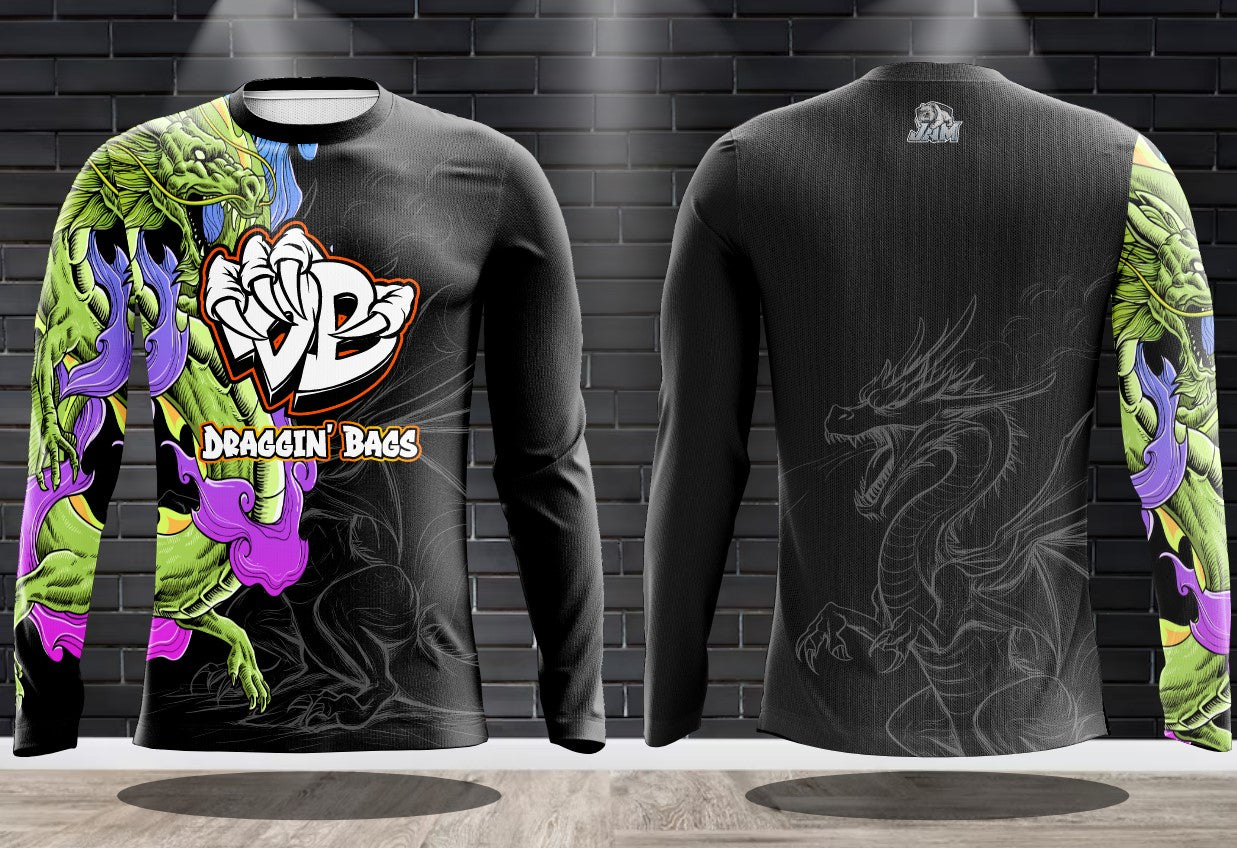 (NEW)Draggin Bags Summer Vibes Performance Drifit Long Sleeve Jersey - 4 Available Colorways