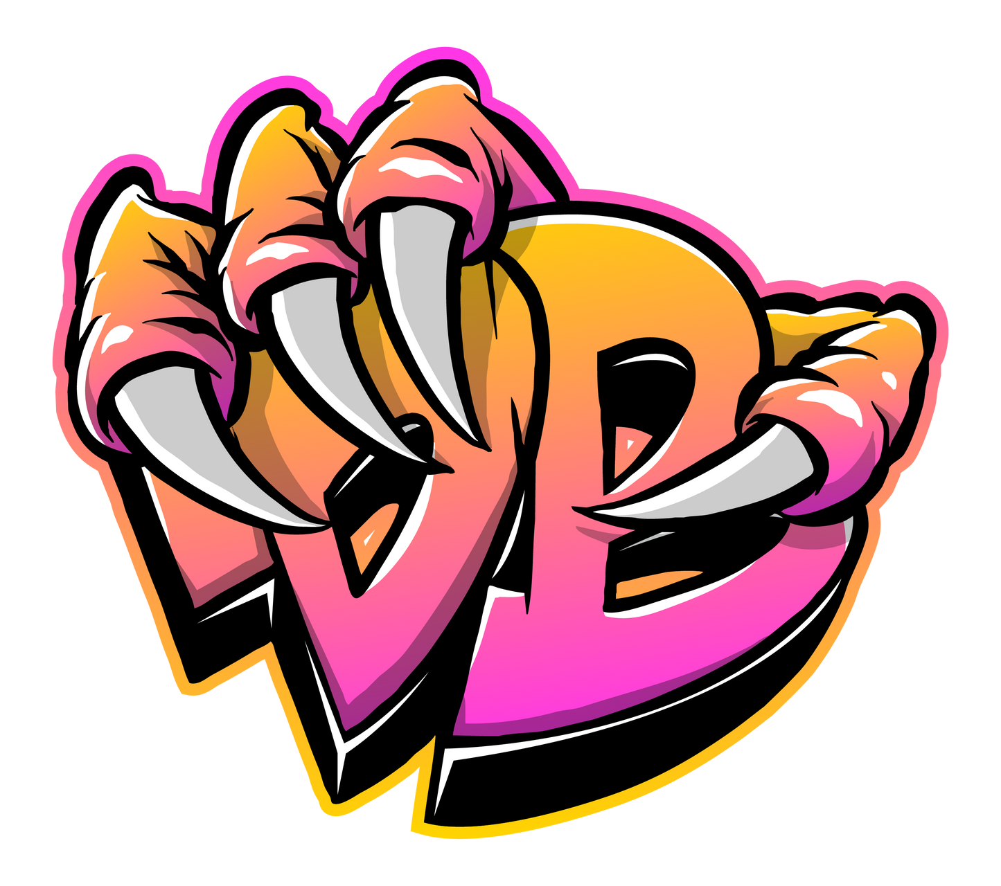 Draggin Bags Draggin Claw Long Sleeve Jersey - Pink Base w/Yellow/Pink Claw