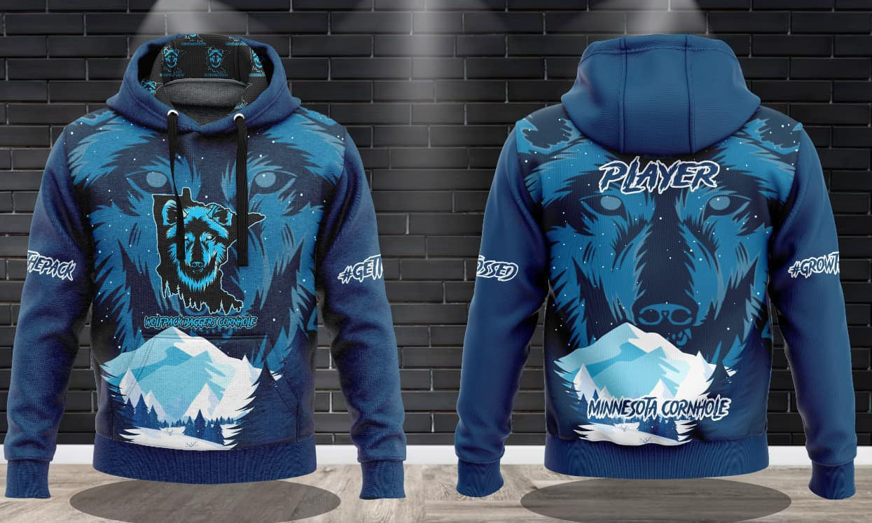 (NEW)Wolfpack Baggers Iced Out Edition Performed Hooded Sweatshirt