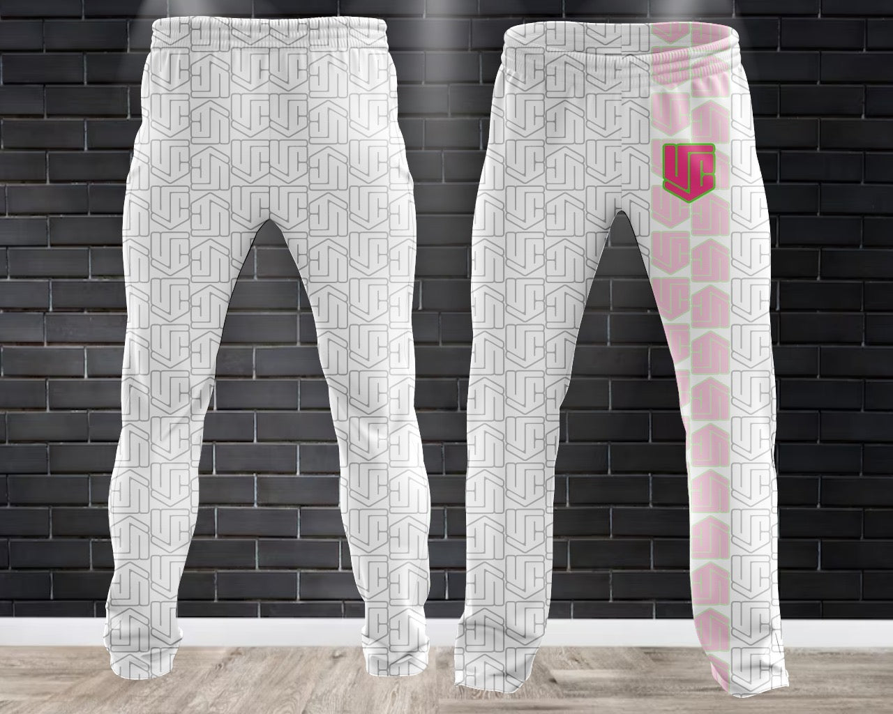 (NEW)Underworld Cornhole Symmetry Design Performance Fleece Lined Sweatpants - White Out