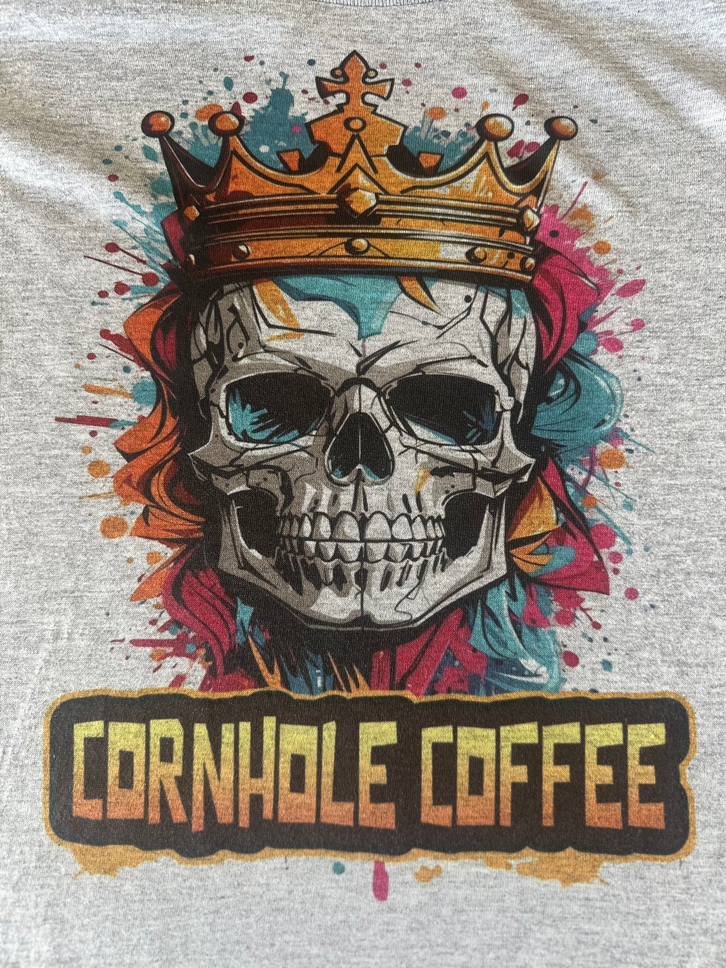 King’s Court Cornhole Coffee Soft Tee - Grey