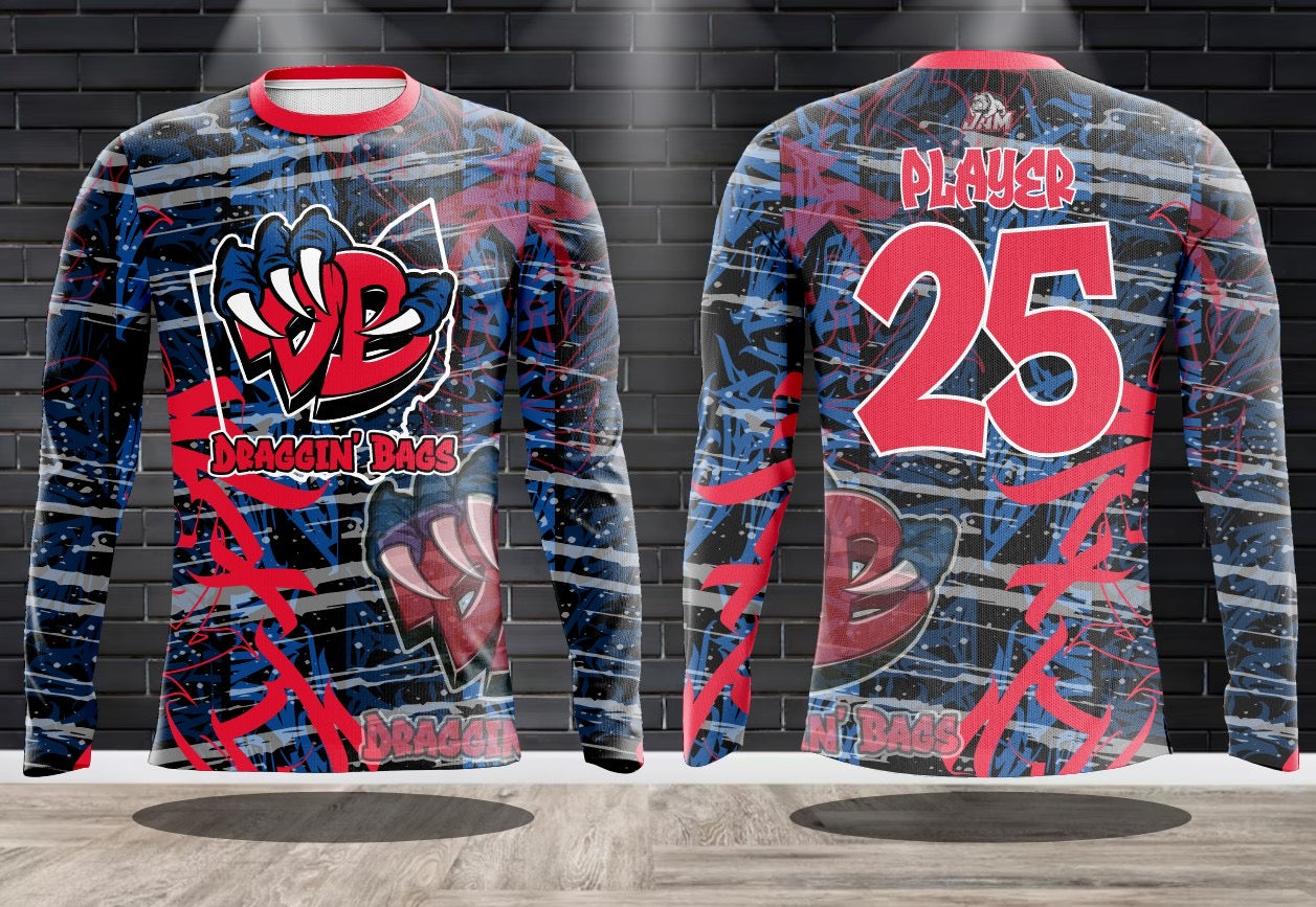 (NEW)Draggin Bags Ohio Edition Performance Drifit Long Sleeve Jersey(s)