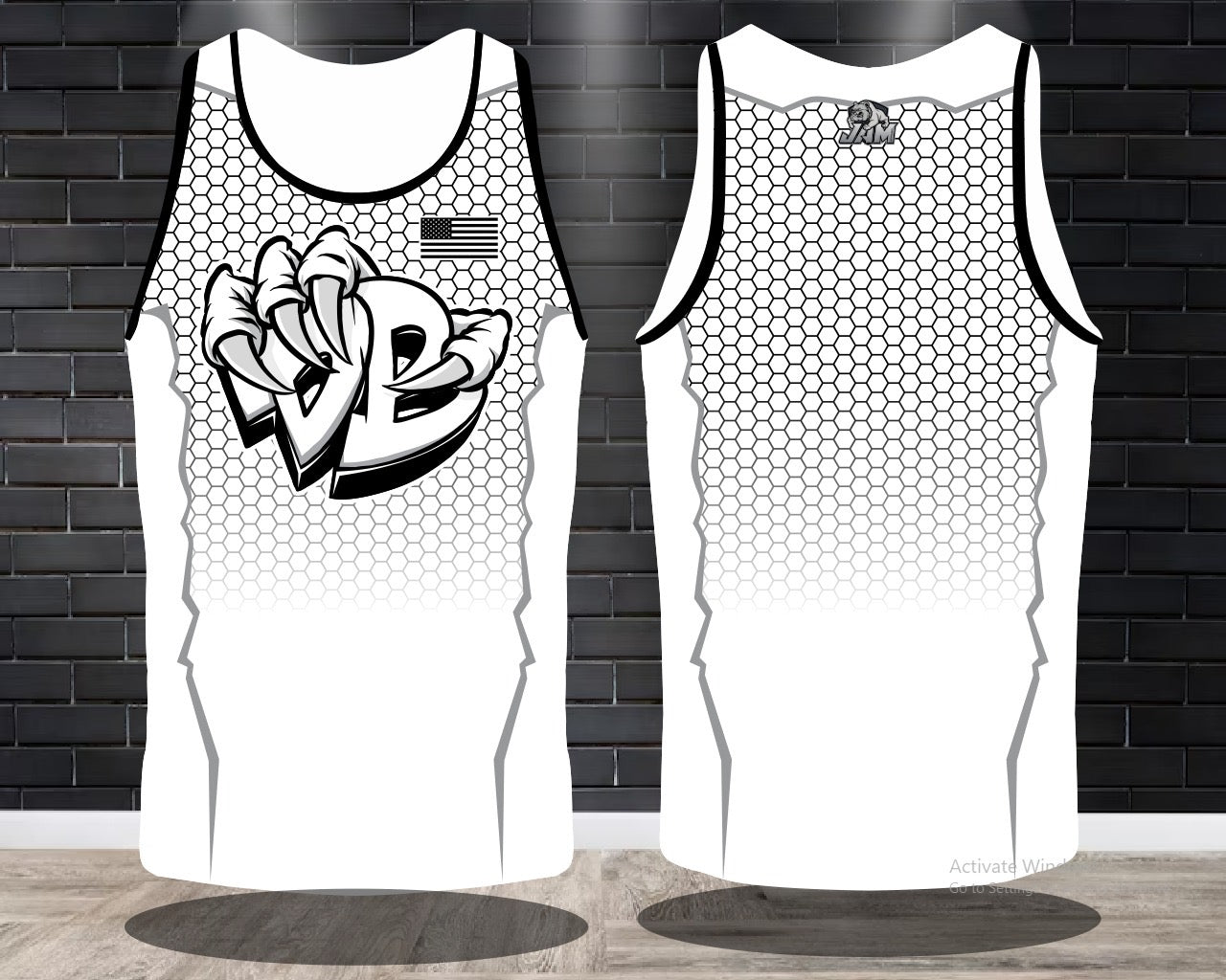 Draggin Bags Draggin Claw - Ladies Racerback Tank or Unisex Tank Top - Whiteout