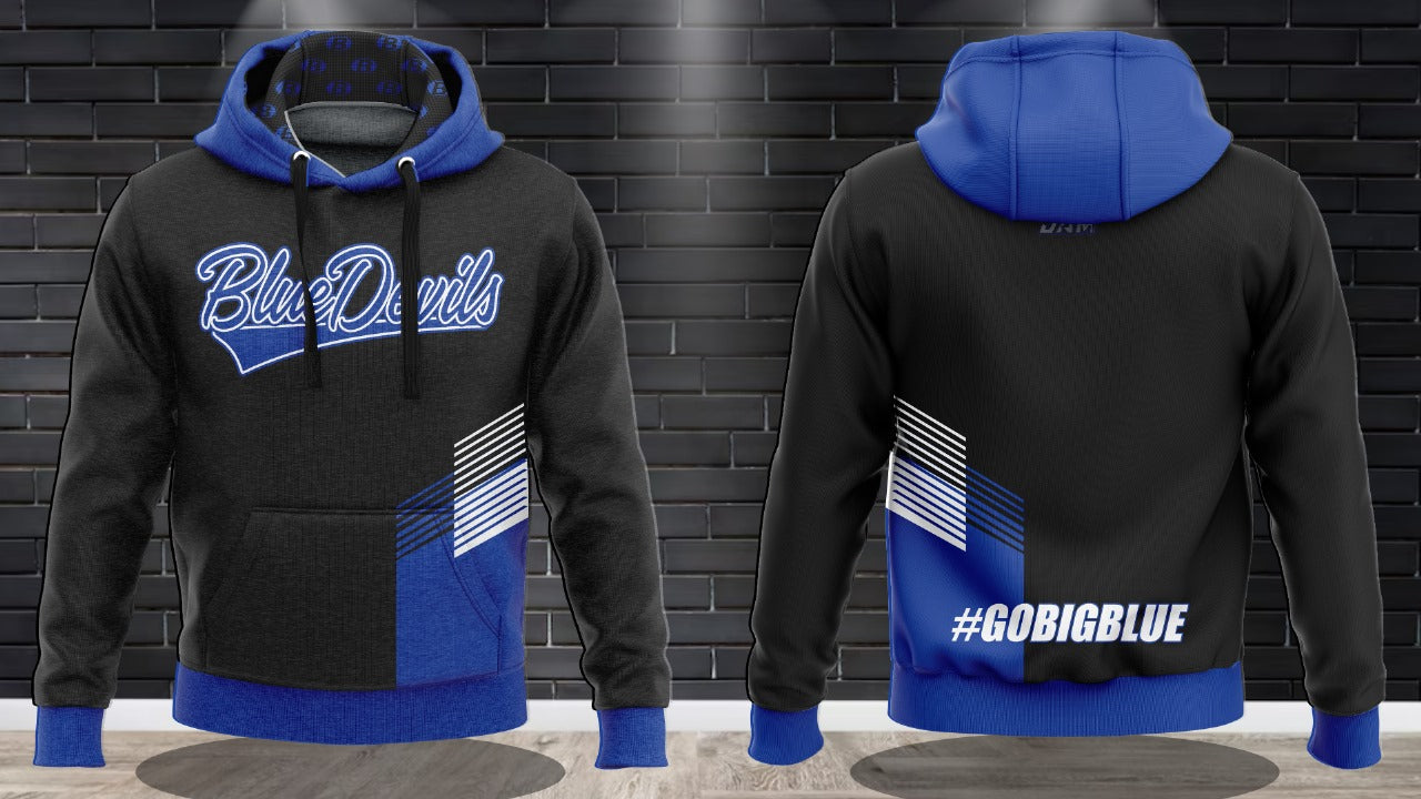 (NEW)Brunswick Blue Devils Performance Hooded Sweatshirt - Black