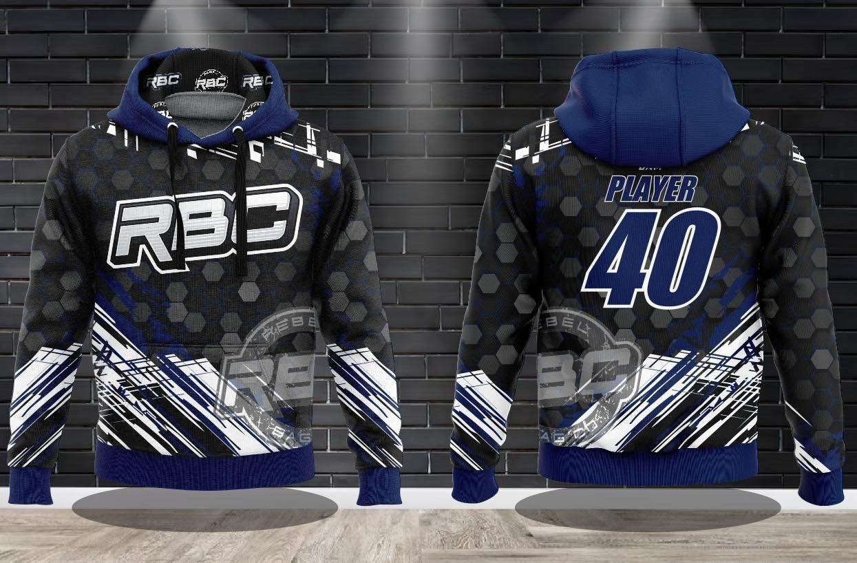 Rebel Bag Co. Honeycomb Performance Hooded Sweatshirt - Blue/Black