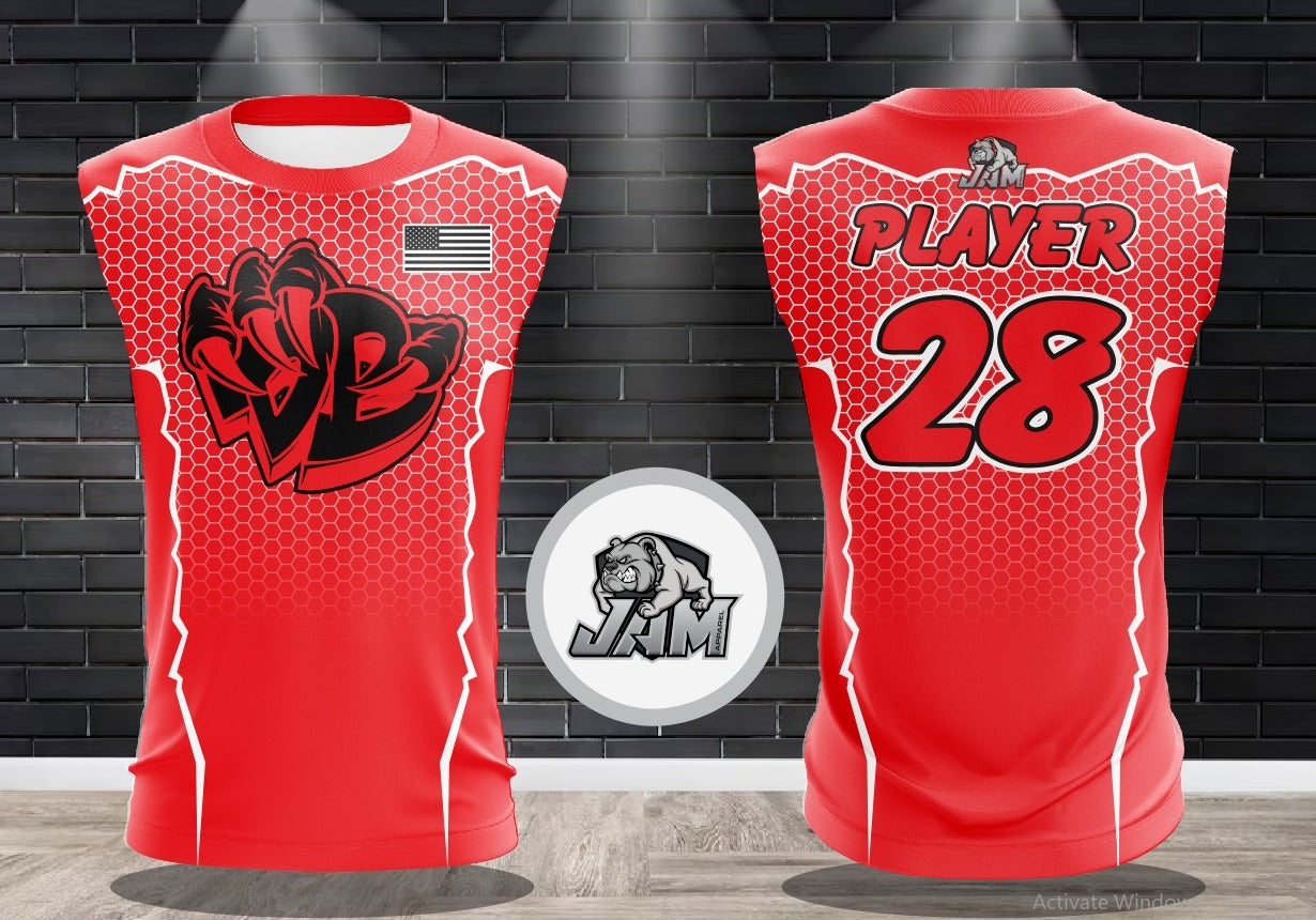 Draggin Bags Draggin Claw - Red Base Red/Black Claw Jersey or Cutoff