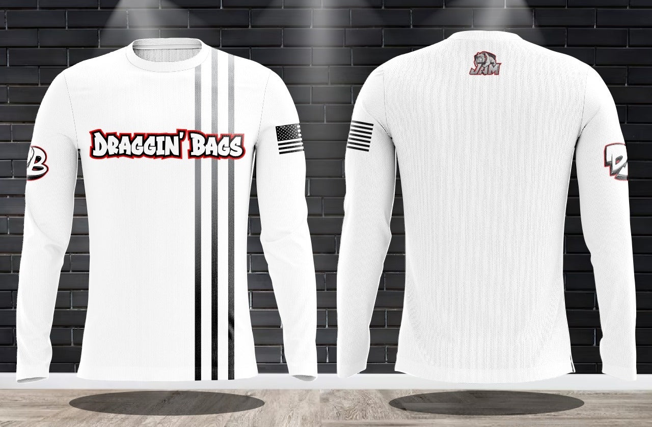 Draggin Bags 2024 Clean Edition Long Sleeve Jersey - White