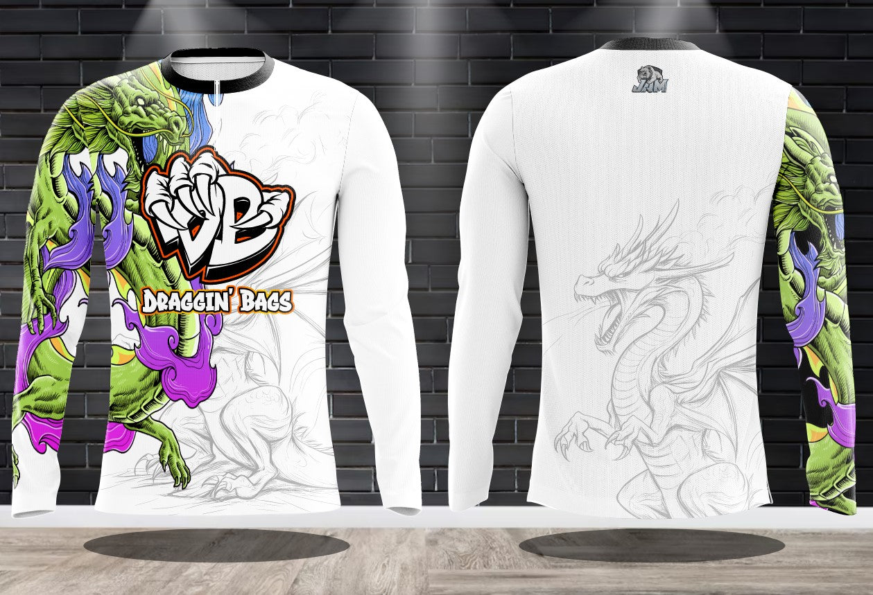 (NEW)Draggin Bags Summer Vibes Performance Drifit 1/4 Zip Jersey and 1/4 Longsleeve - 4 Available Colorways