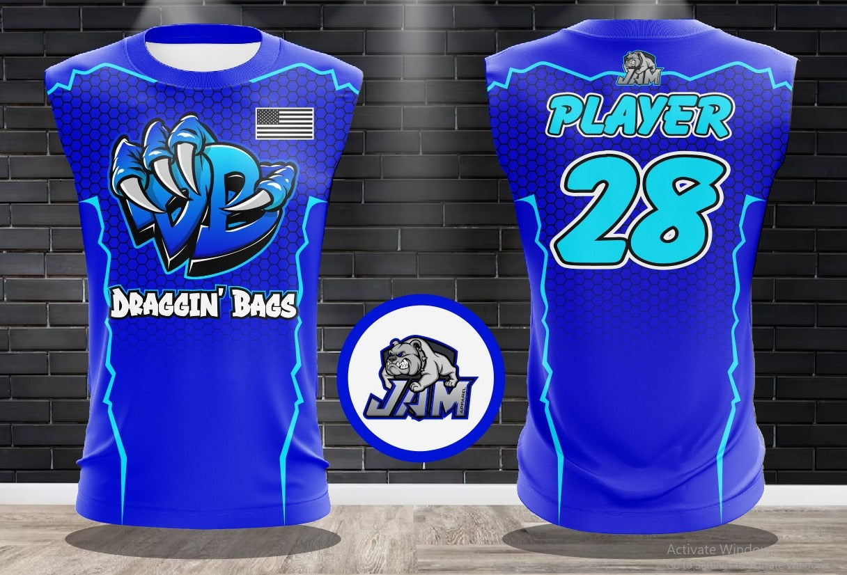 Draggin Bags Draggin Claw - Blue Base UNC Blue/Blue Claw Jersey or Cutoff