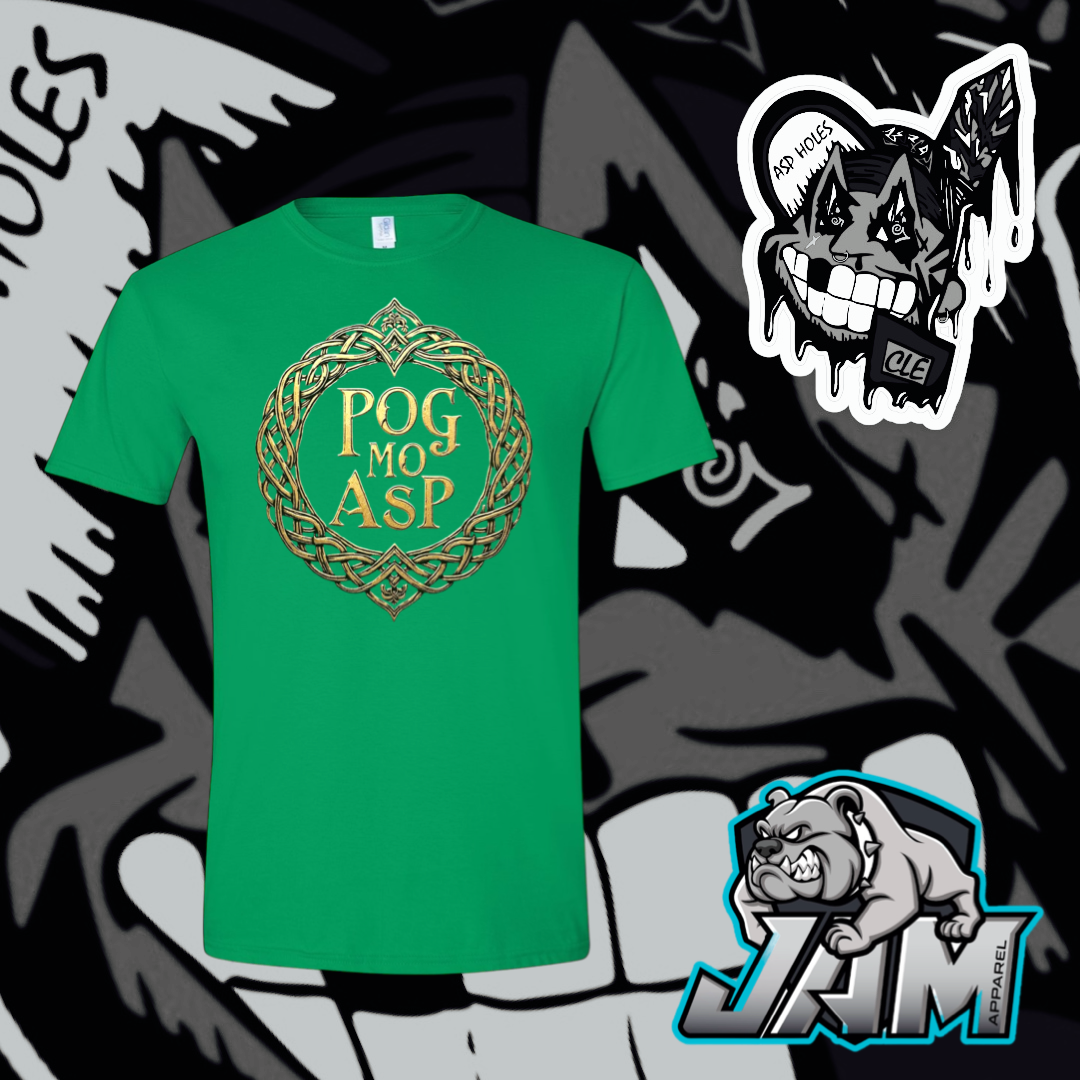 (NEW)Big Asp Podcast St. Paddy’s Day Cotton Tee - Irish Green - 2 Designs