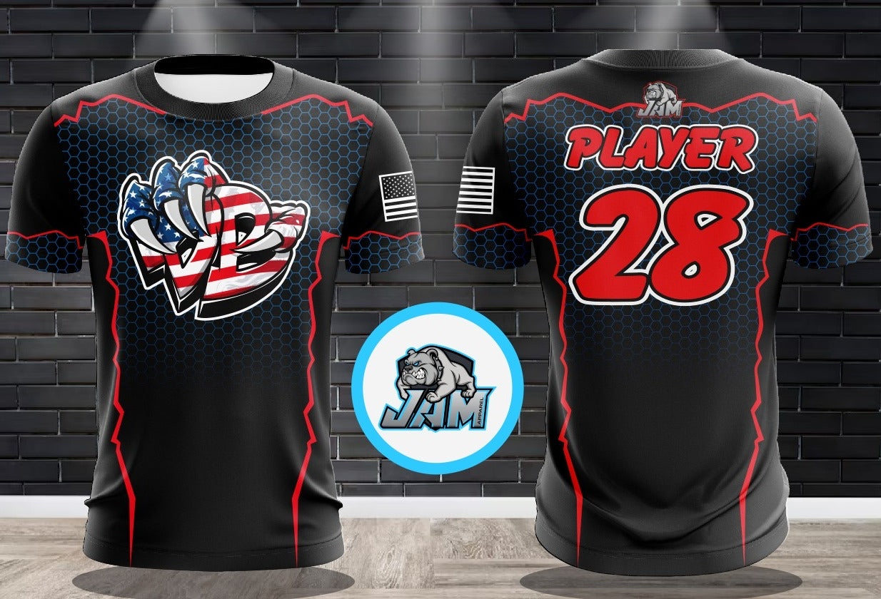 Draggin Bags Draggin Claw - Black Base America Claw Jersey or Cutoff
