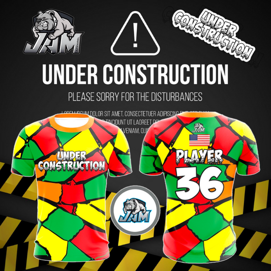 Under Construction Brick and Mortar Jersey - Red/Yellow/Green/Orange