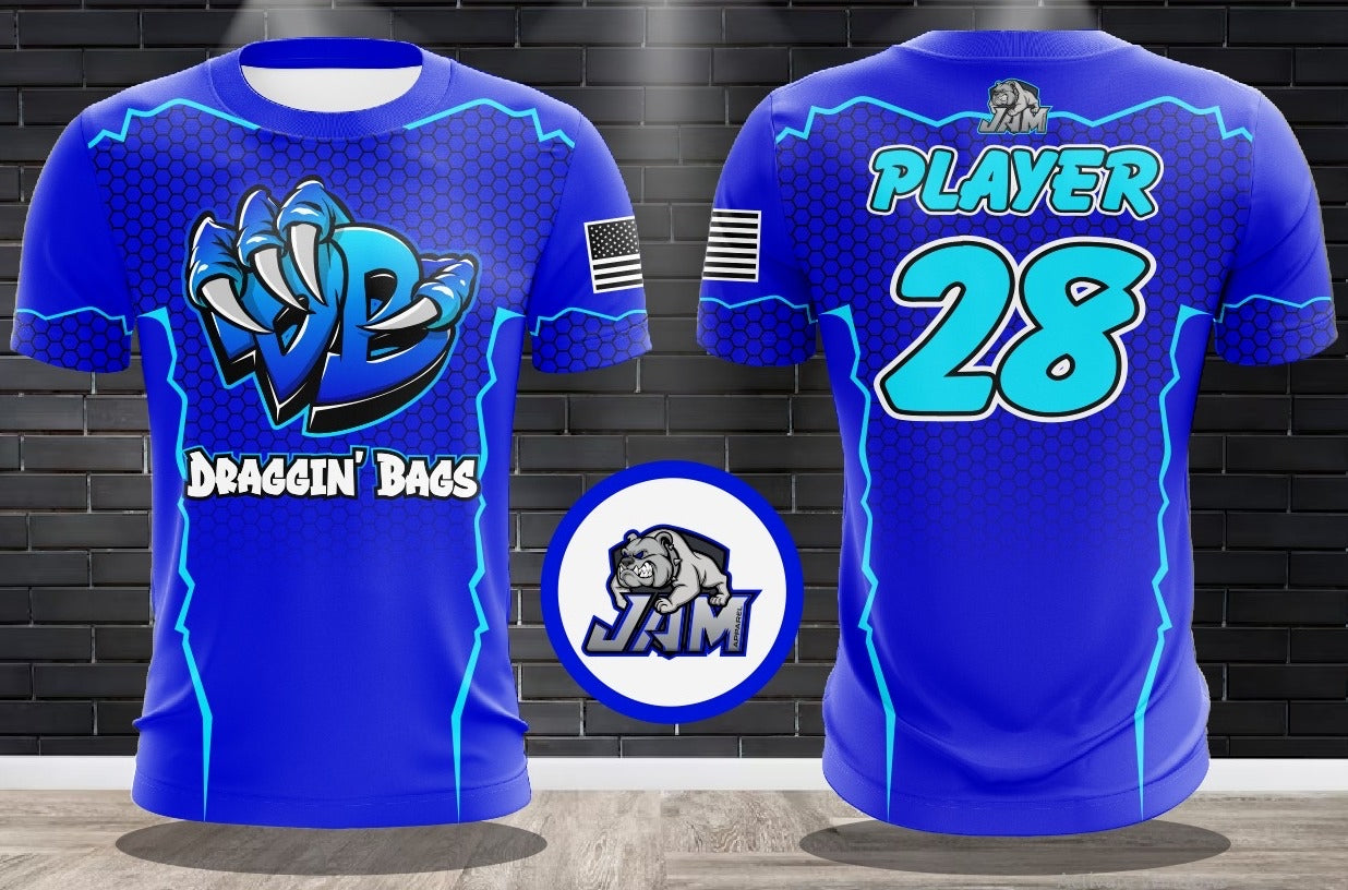 Draggin Bags Draggin Claw - Blue Base UNC Blue/Blue Claw Jersey or Cutoff