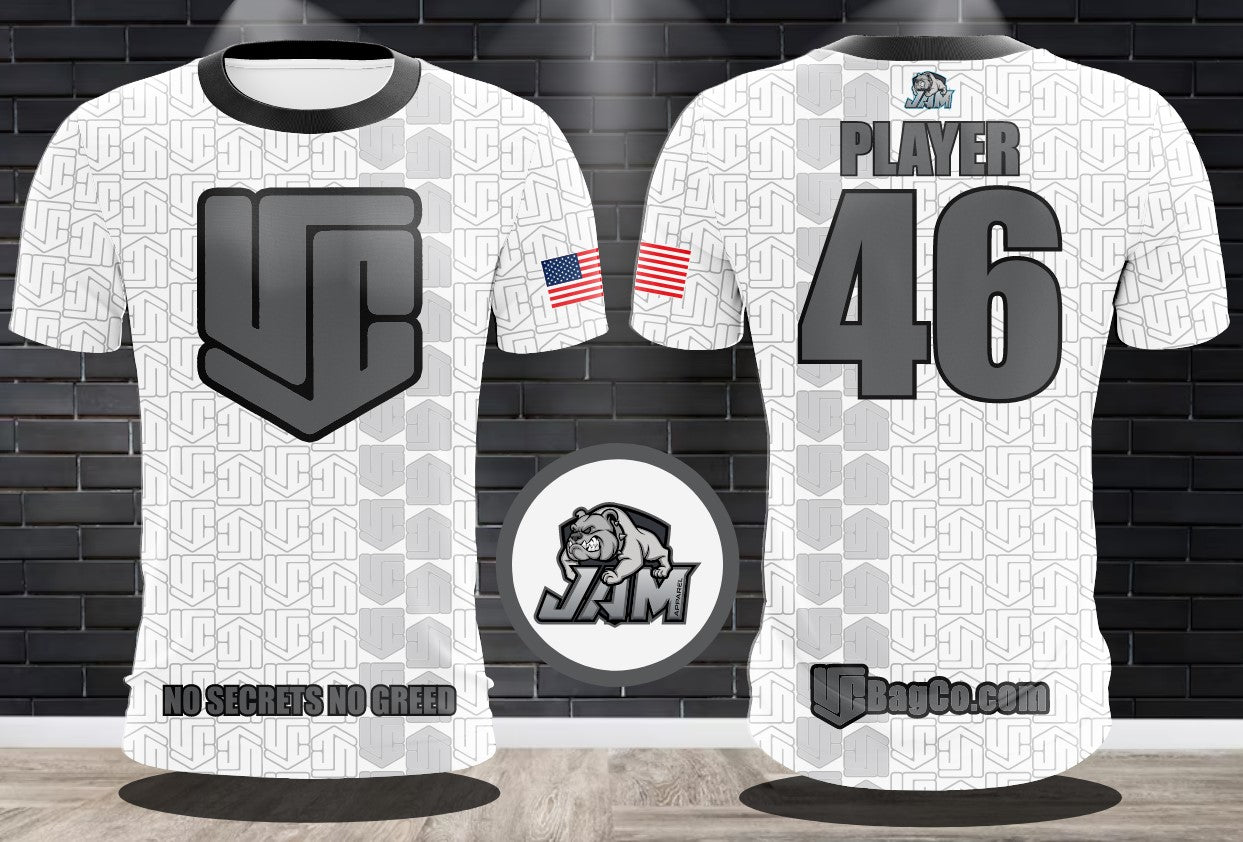 (NEW)Underworld Cornhole Symmetry Design Performance Drifit Jersey(s) - White Out