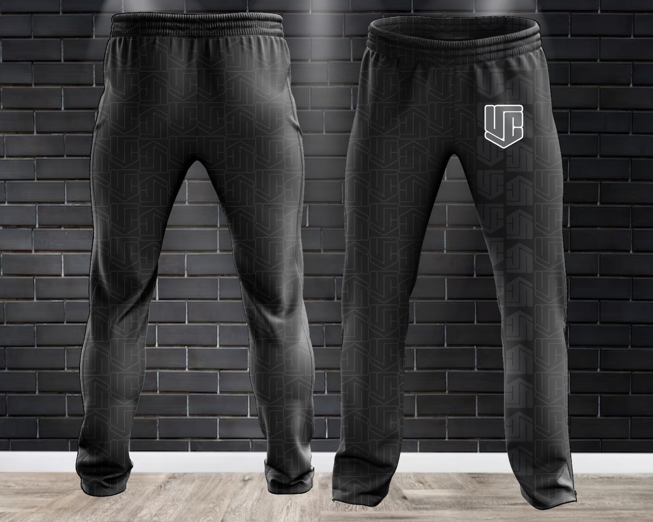 (NEW)Underworld Cornhole Symmetry Design Performance Fleece Lined Sweatpants - Black Out