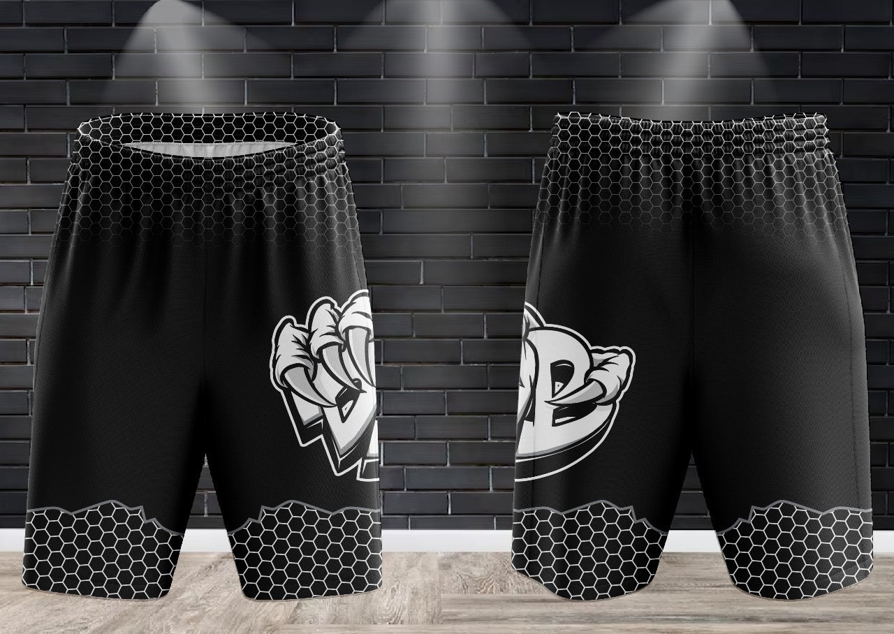 Draggin Bags Draggin Claw Performance Shorts - Black w/Whiteout Claw