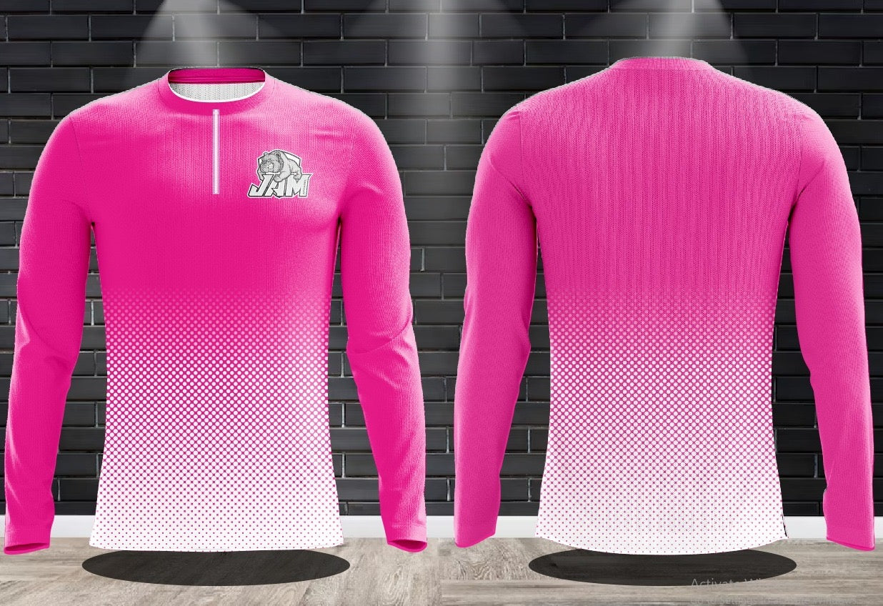 (NEW)JAM Performance Fleece Lined 1/4 Zip - Pink