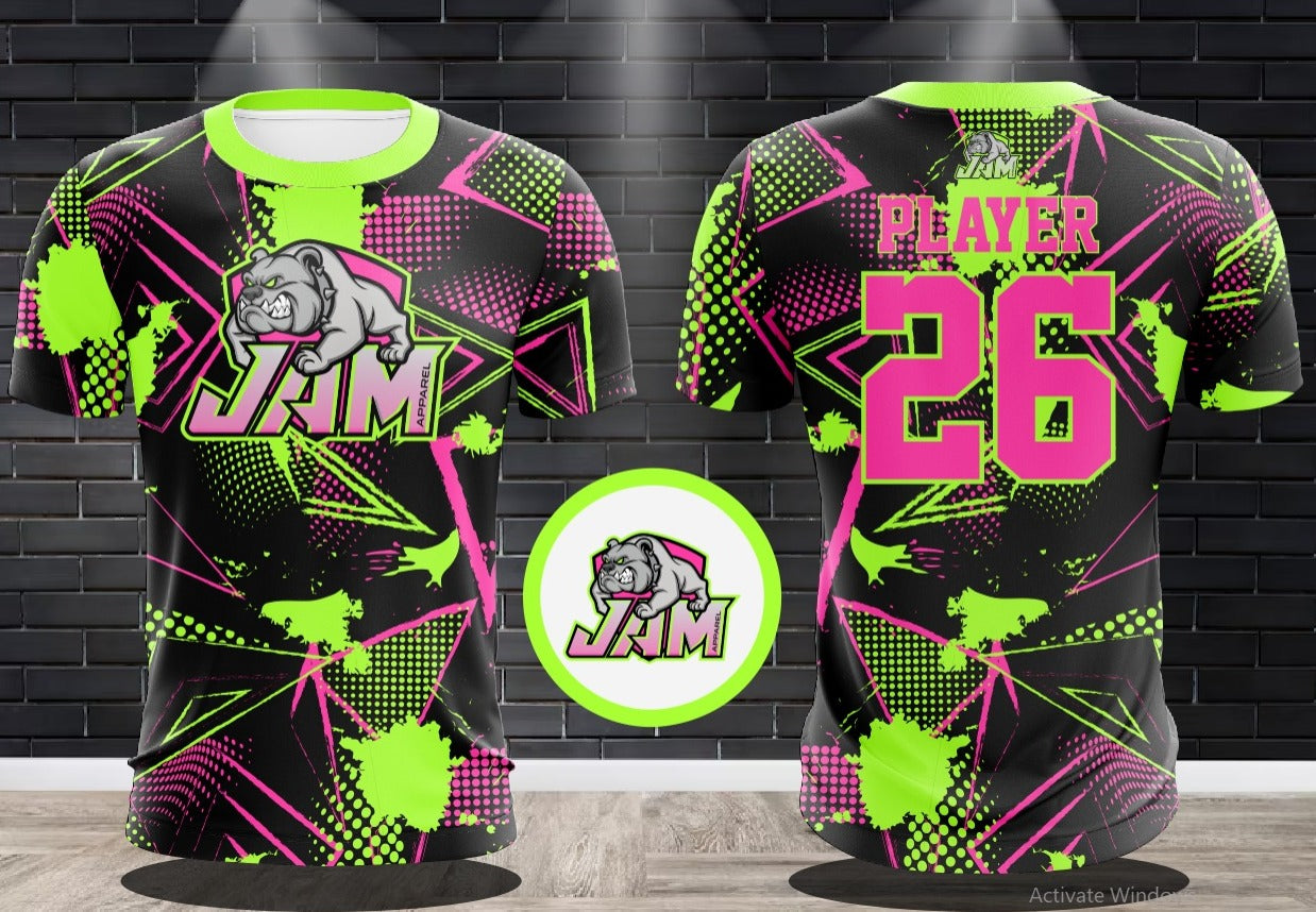 JAM Unorganized Symmetry Jersey - Hot Slime