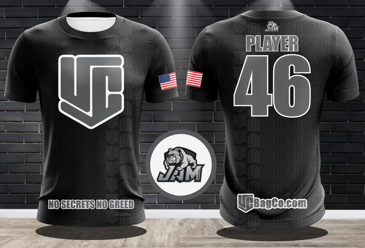 (NEW)Underworld Cornhole Symmetry Design Performance Drifit Jersey(s) - Black Out