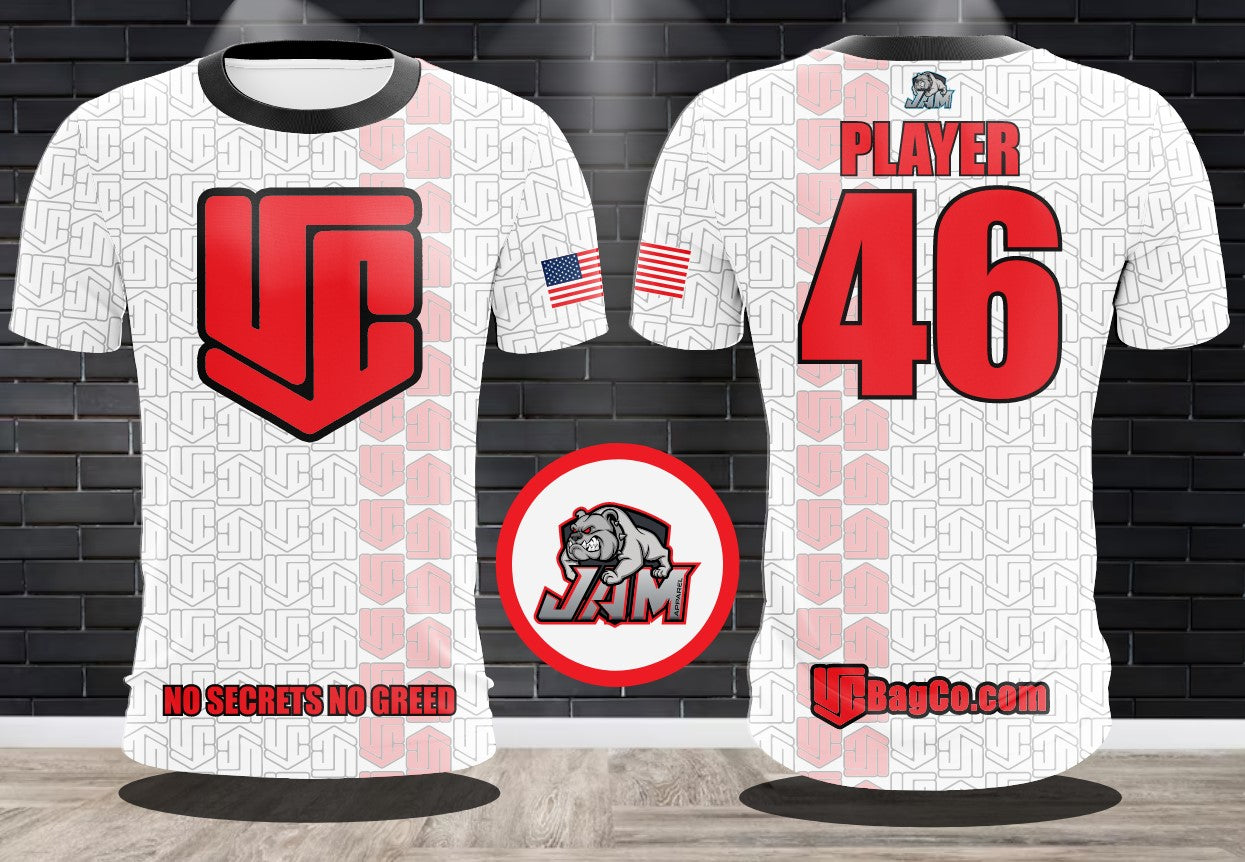 (NEW)Underworld Cornhole Symmetry Design Performance Drifit Jersey(s) - White Out