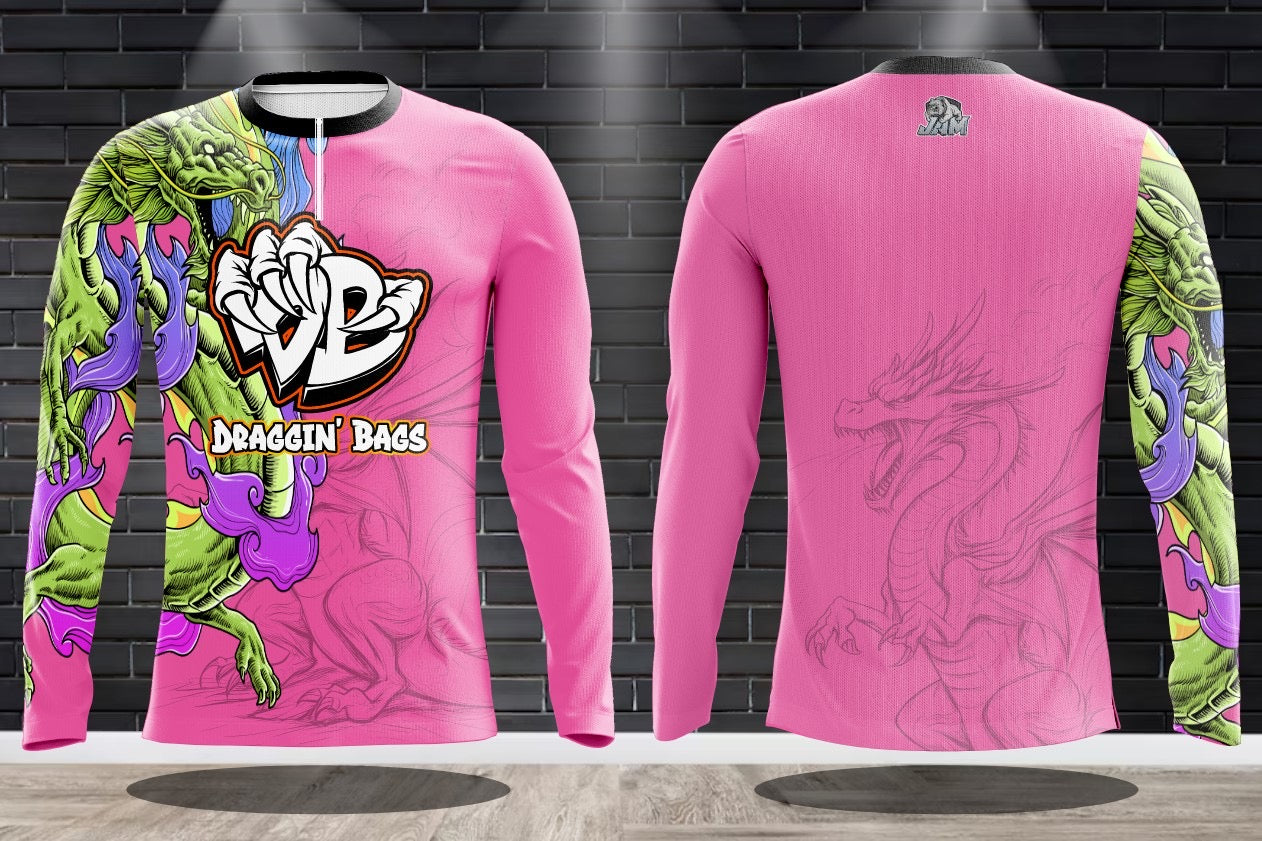 (NEW)Draggin Bags Summer Vibes Performance Drifit 1/4 Zip Jersey and 1/4 Longsleeve - 4 Available Colorways