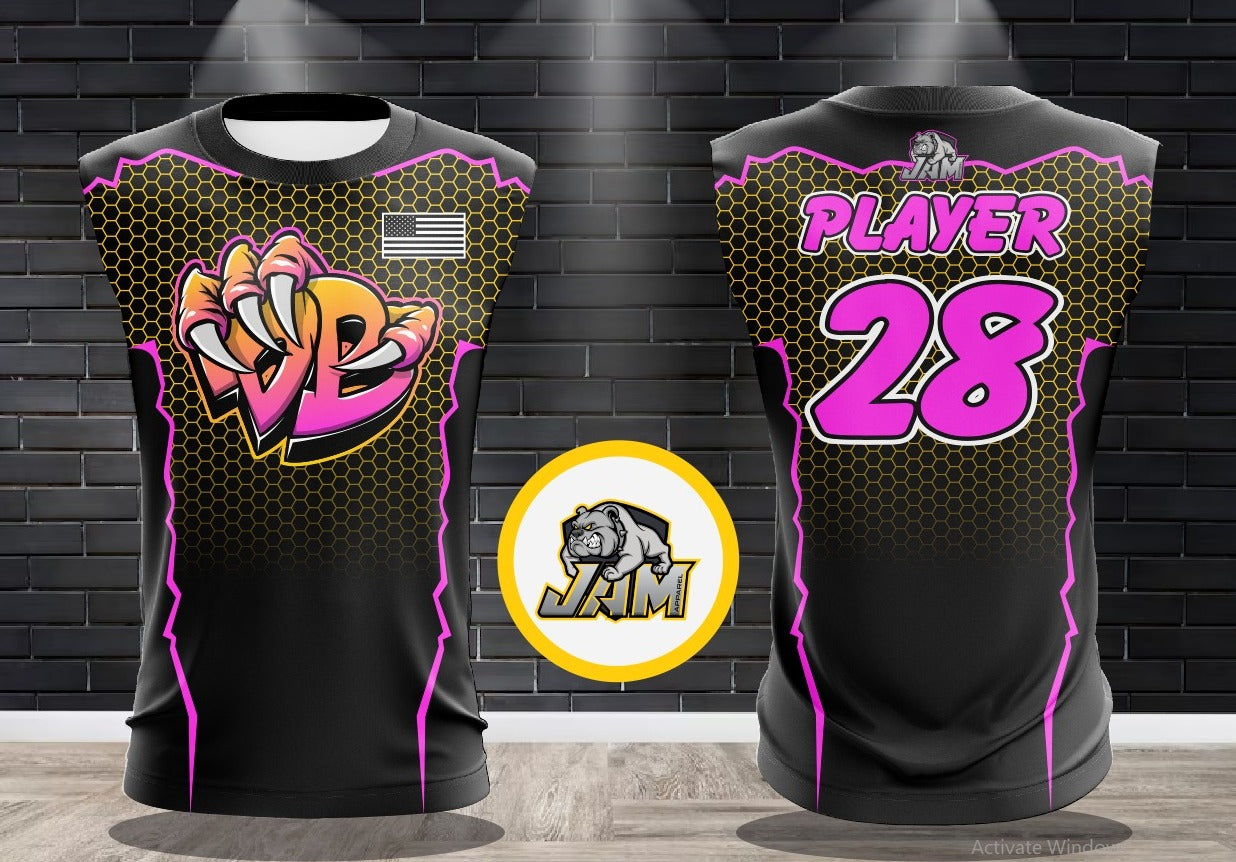 Draggin Bags Draggin Claw - Black Base Pink/Yellow Claw Jersey or Cutoff