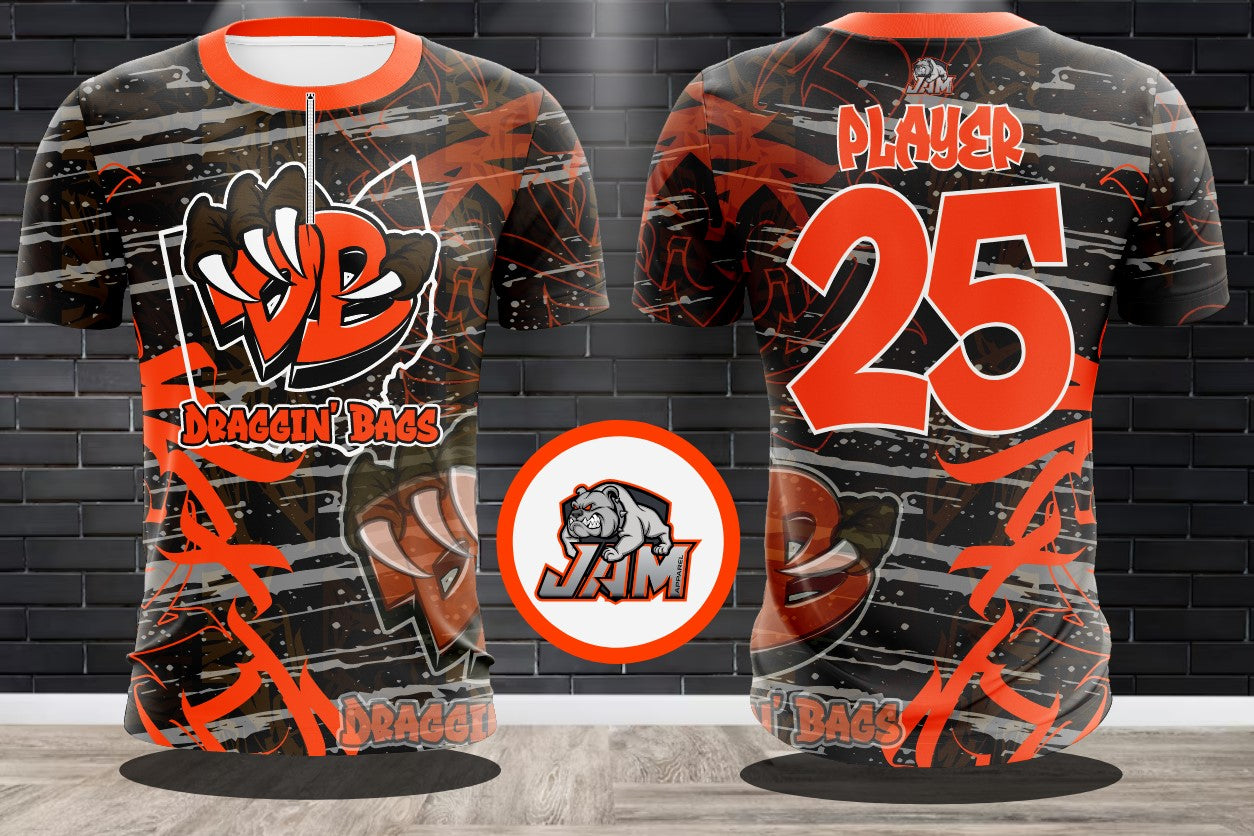 (NEW)Draggin Bags Ohio Edition Performance Drifit 1/4 Zip Jersey(s) - Short or Long Sleeve