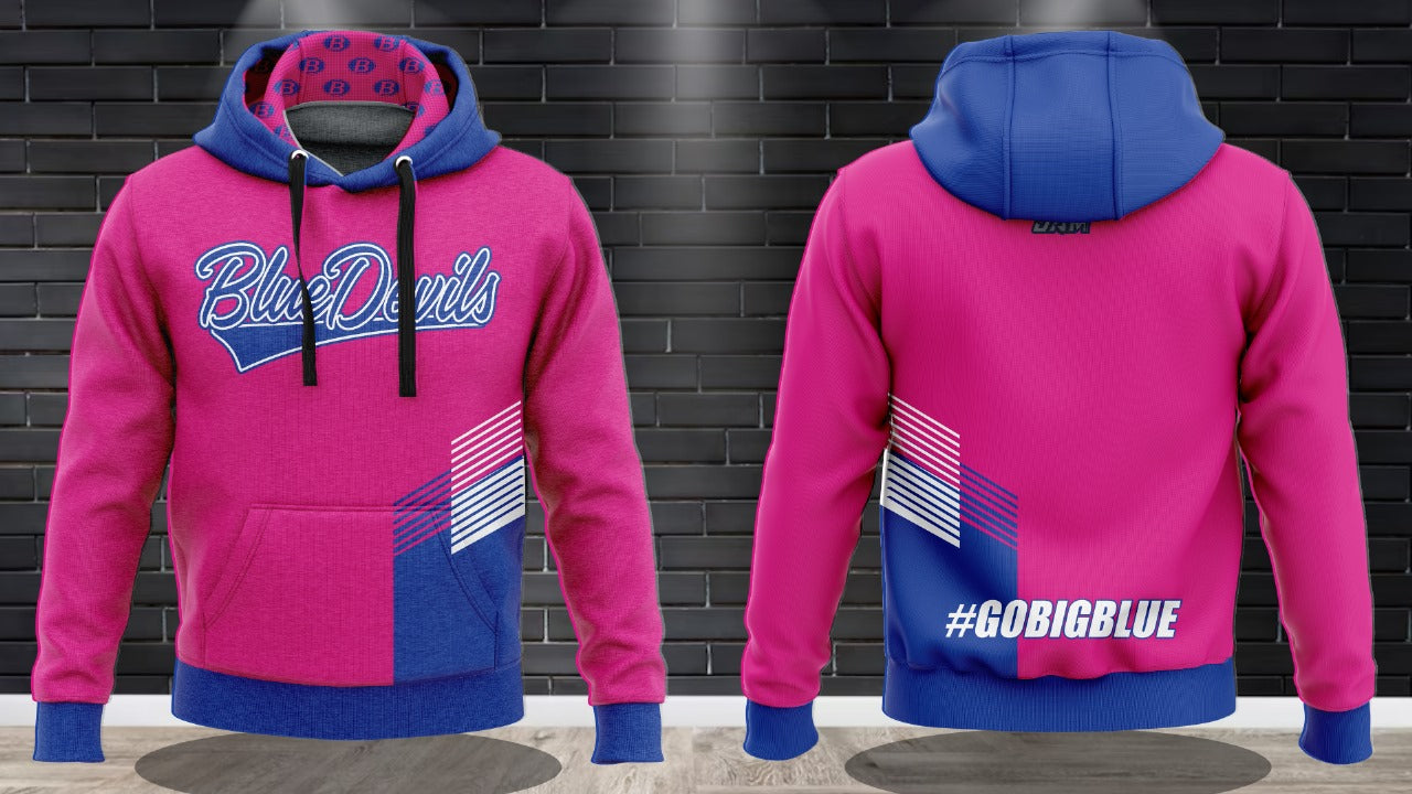 Blue and Pink Hoodie, good Unisex, Hooded Sweatshirt