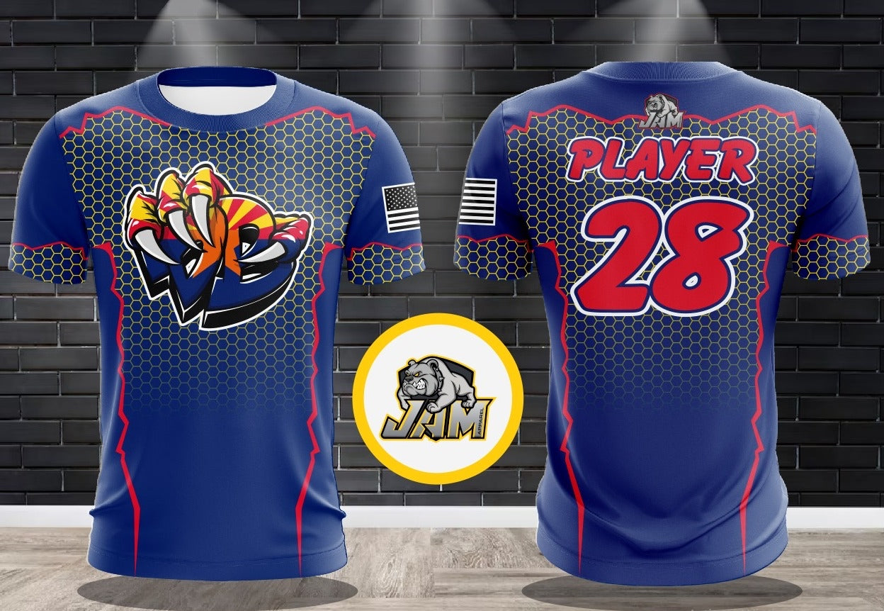 Draggin Bags Draggin Claw - Blue Base Arizona Claw Jersey or Cutoff