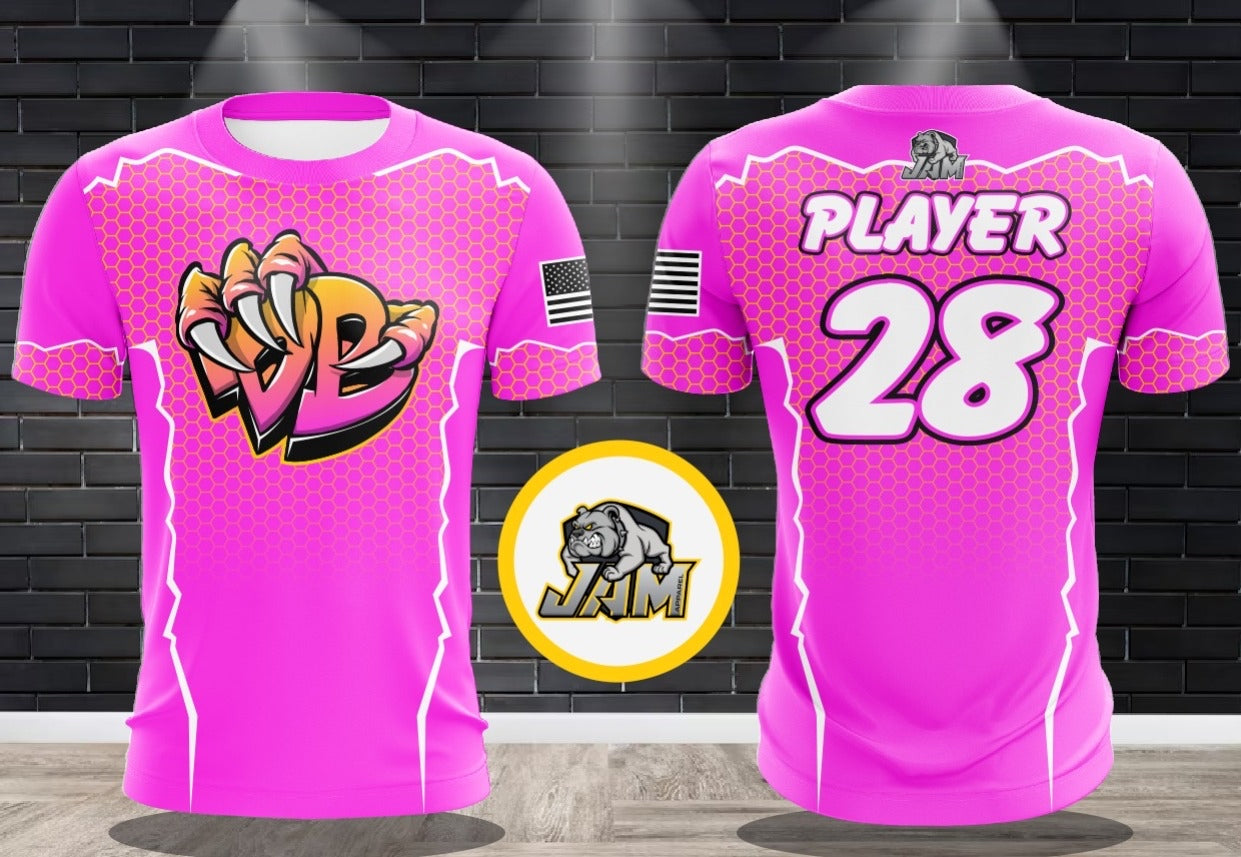 Draggin Bags Draggin Claw - Pink Base Yellow/Pink Claw Jersey or Cutoff