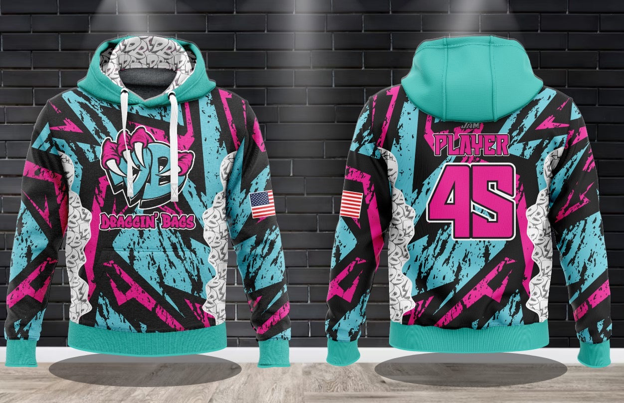 (NEW)Draggin Bags Identity Design Performance Hooded Sweatshirt(s)