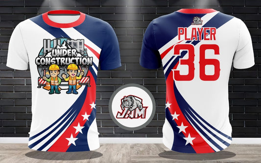 (NEW)Under Construction 4th of July Jersey - Blue Base
