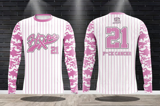F*CK Cancer Hope - Breast Cancer Long Sleeve Jersey